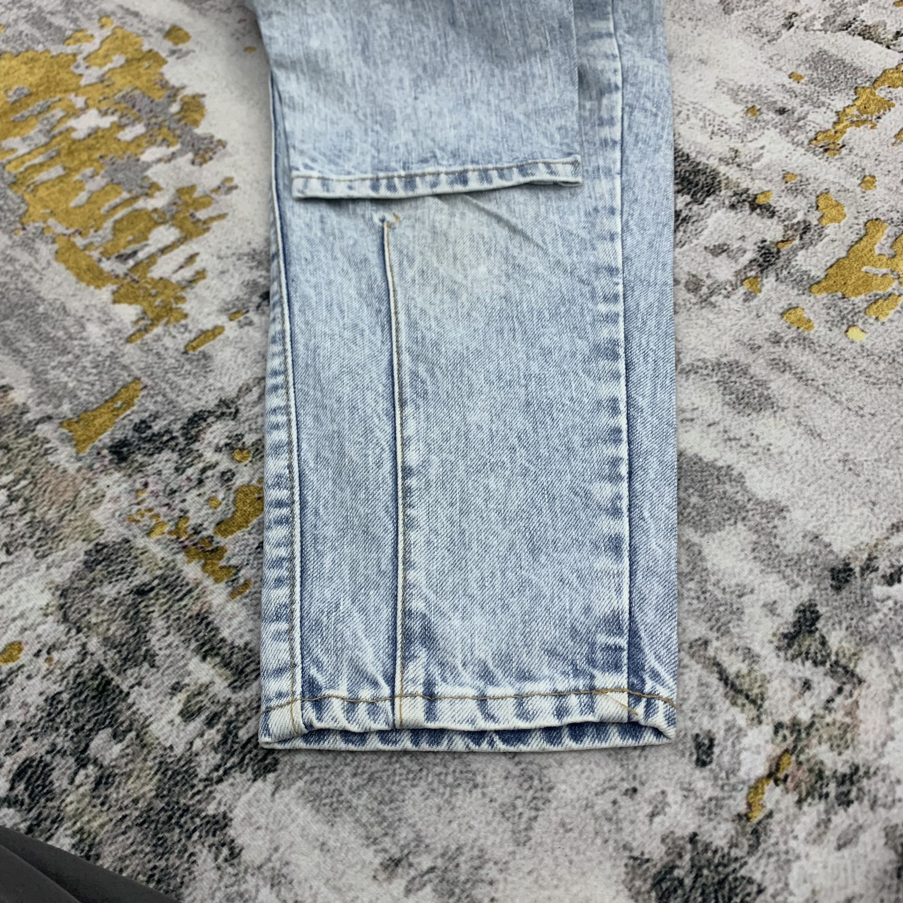 Japanese Brand 90s Distressed Denim Blue Jeans Brappers size 23 for Women Size 26" / US 2 / IT 38 - 7 Thumbnail