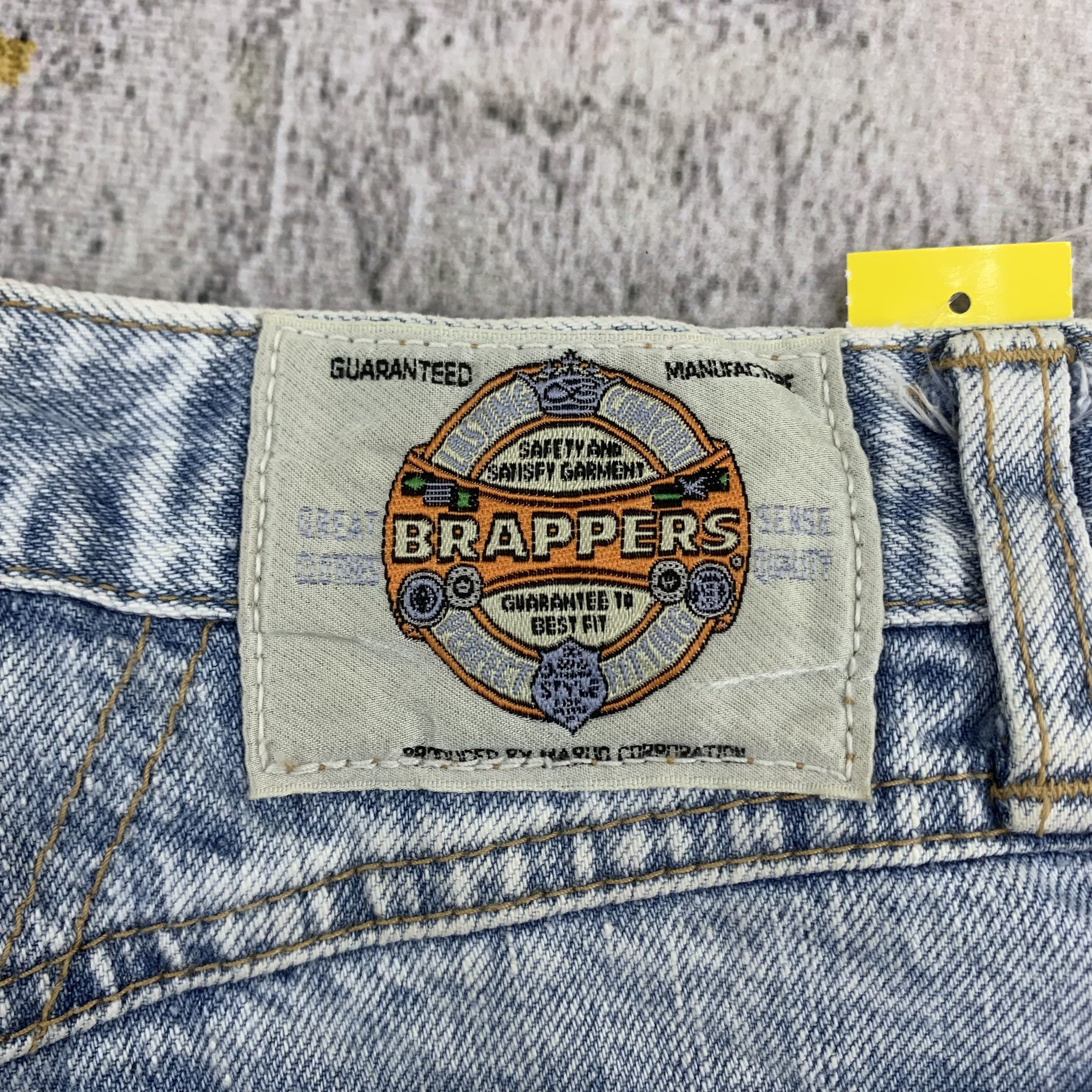 Japanese Brand 90s Distressed Denim Blue Jeans Brappers size 23 for Women Size 26" / US 2 / IT 38 - 6 Thumbnail