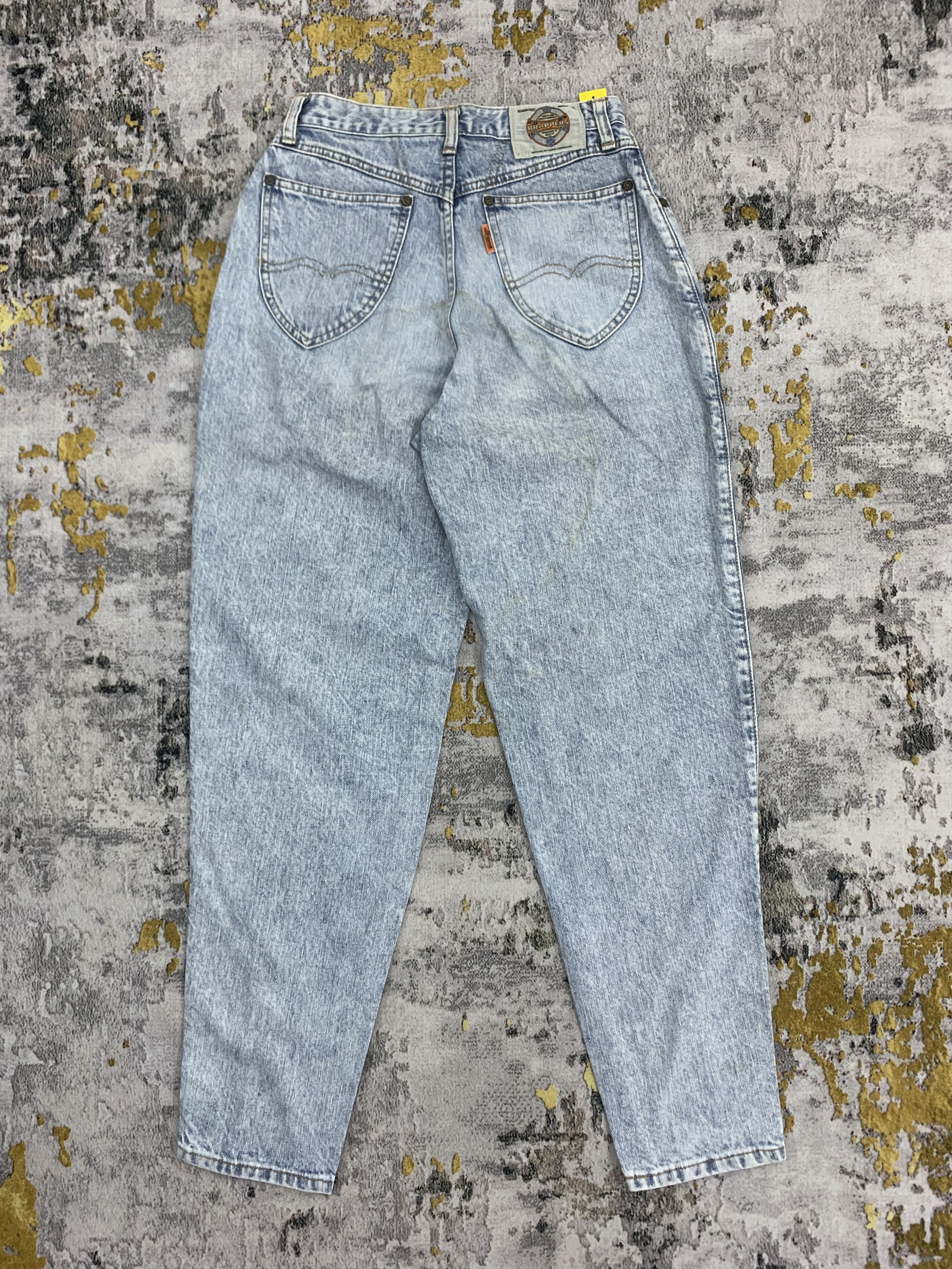 Japanese Brand 90s Distressed Denim Blue Jeans Brappers size 23 for Women Size 26" / US 2 / IT 38 - 4 Thumbnail