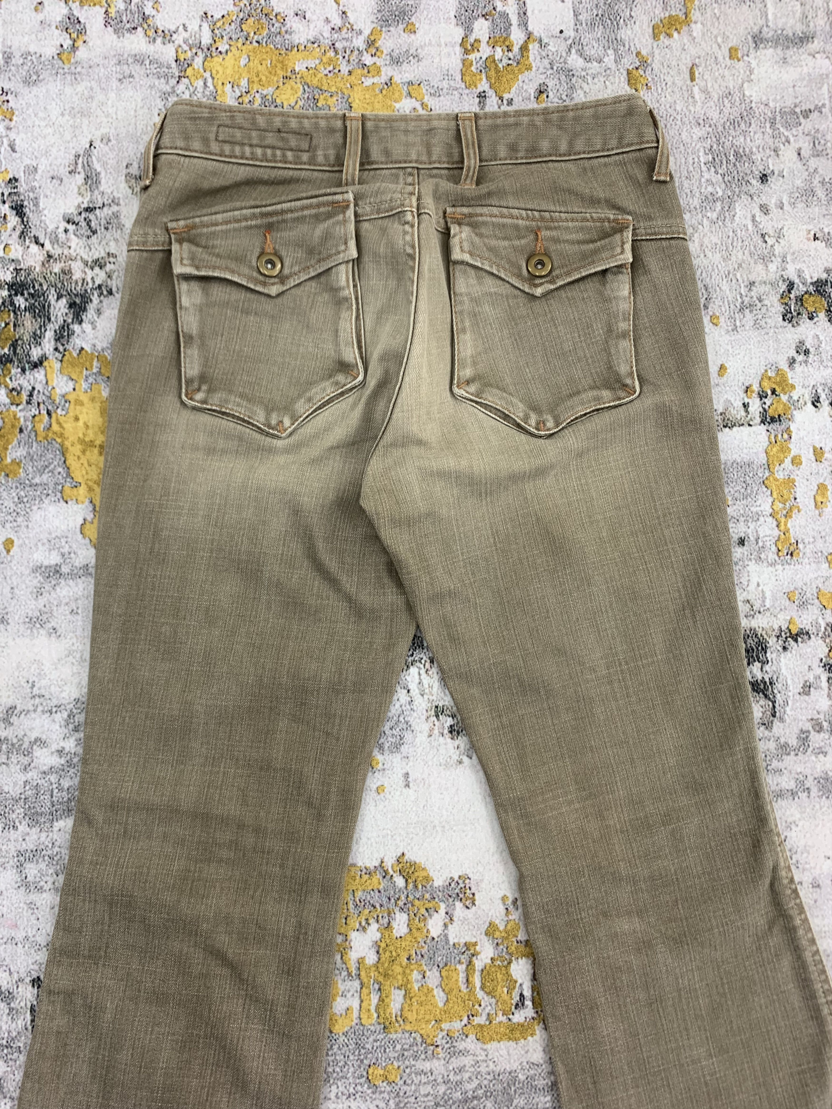 Japanese Brand Flared Jeans Brown ET Denim for Women Size 26" / US 2 / IT 38 - 6 Thumbnail