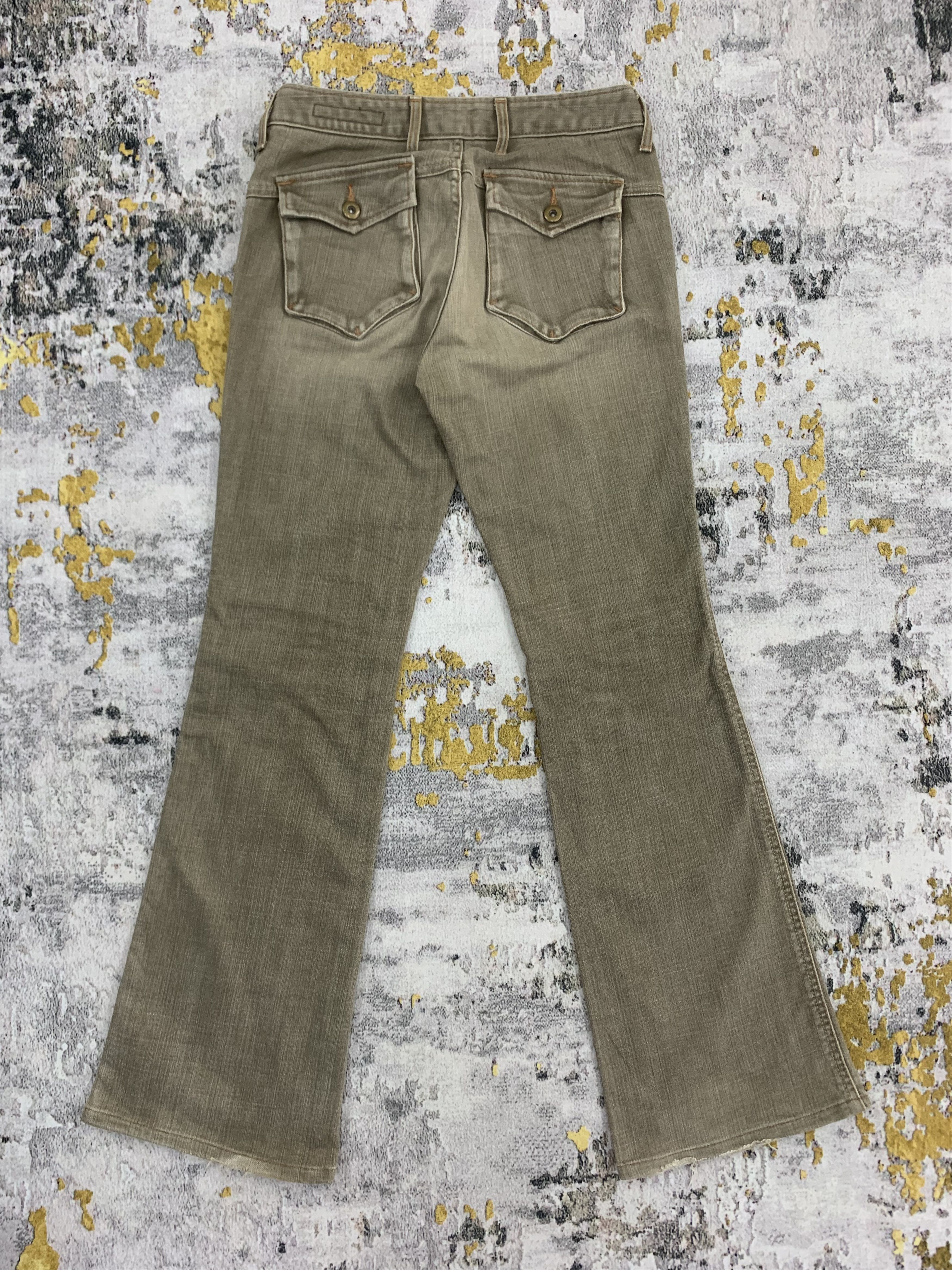Japanese Brand Flared Jeans Brown ET Denim for Women Size 26" / US 2 / IT 38 - 5 Thumbnail