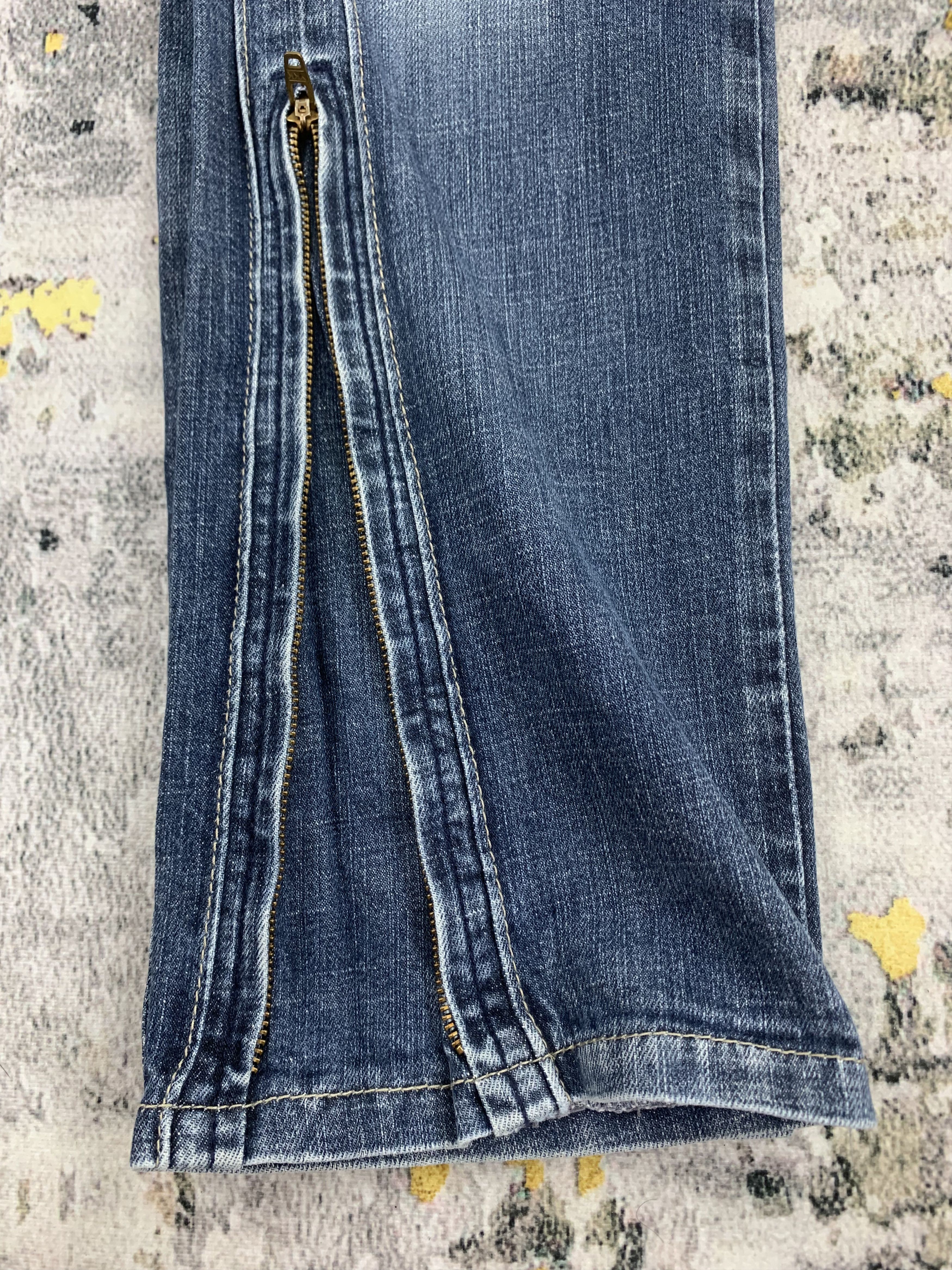 Japanese Brand Vintage Blue Jeans Camel Road Zipper on Leg for Women Size 26" / US 2 / IT 38 - 7 Thumbnail