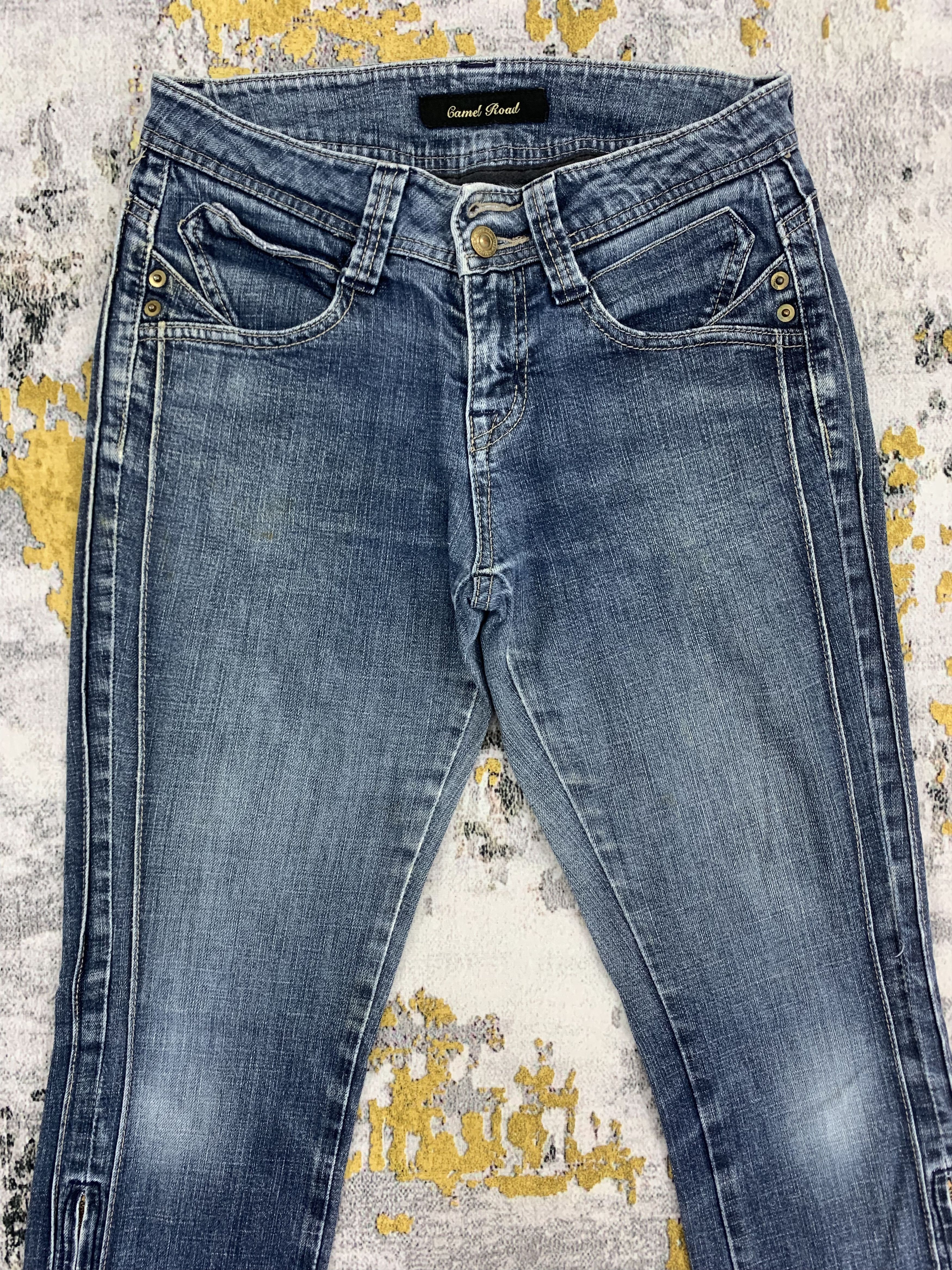 Japanese Brand Vintage Blue Jeans Camel Road Zipper on Leg for Women Size 26" / US 2 / IT 38 - 2 Thumbnail