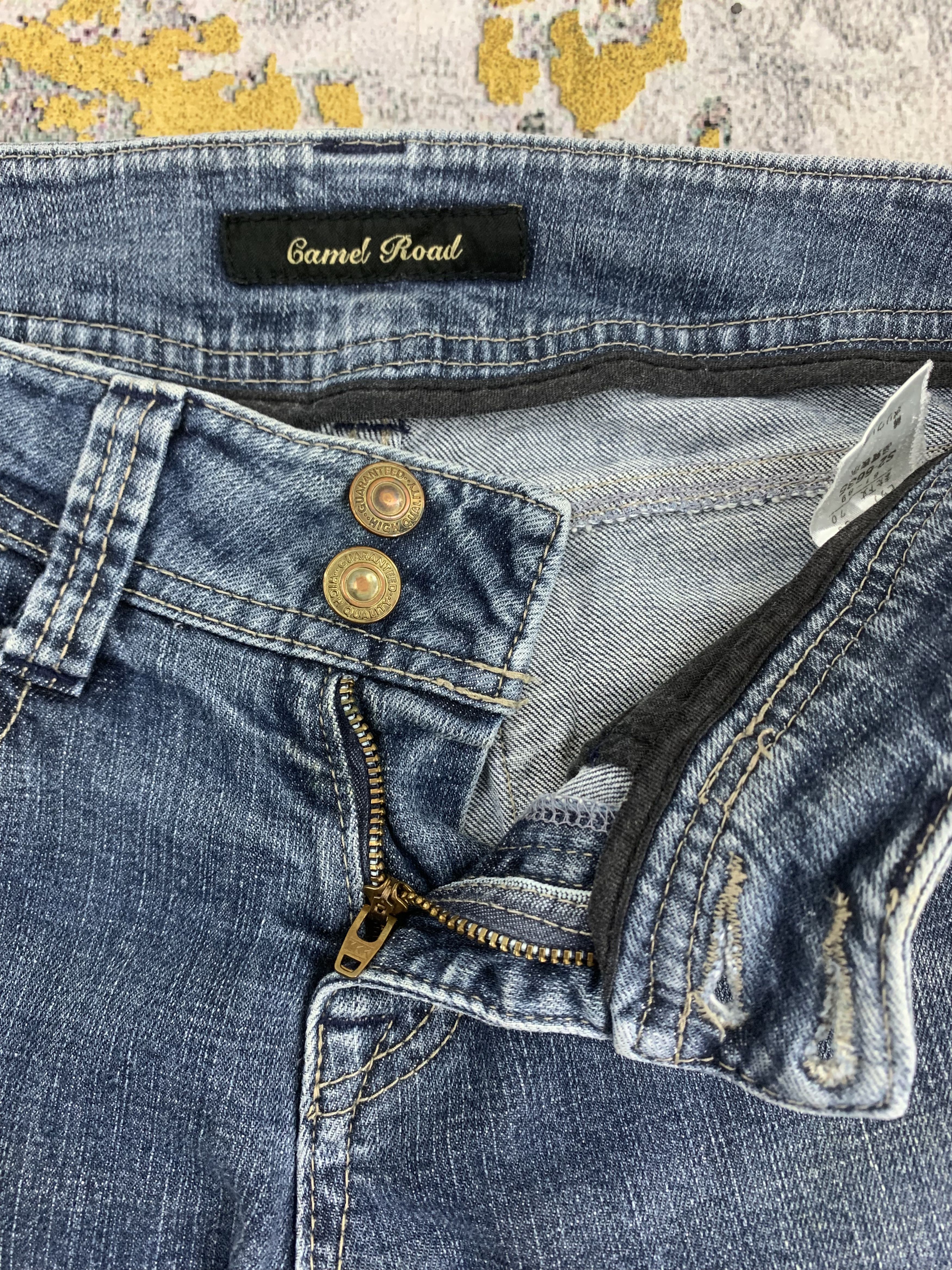 Japanese Brand Vintage Blue Jeans Camel Road Zipper on Leg for Women Size 26" / US 2 / IT 38 - 3 Thumbnail