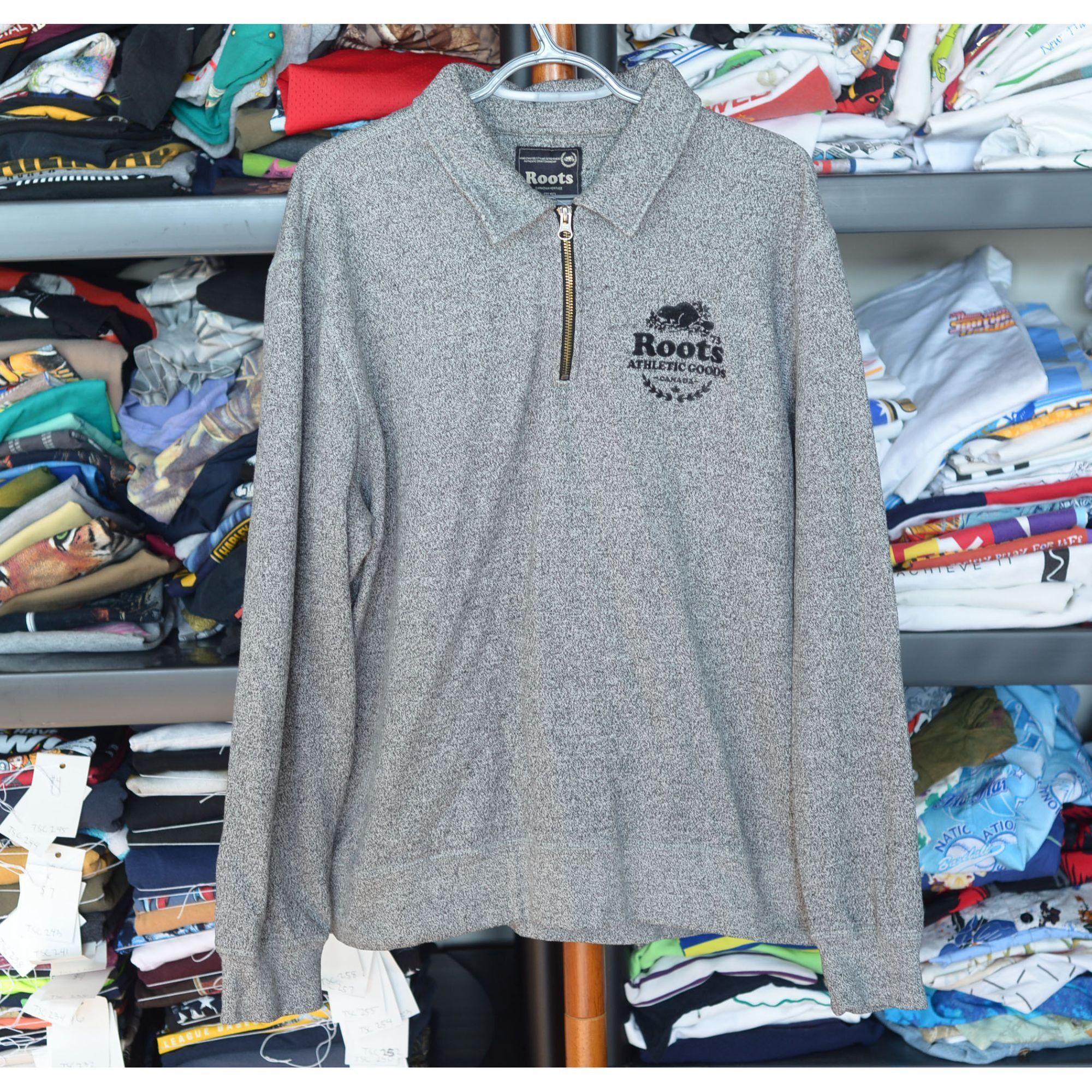 Roots Roots Men's Large 1/4 Zip Collared Sweater | Grailed