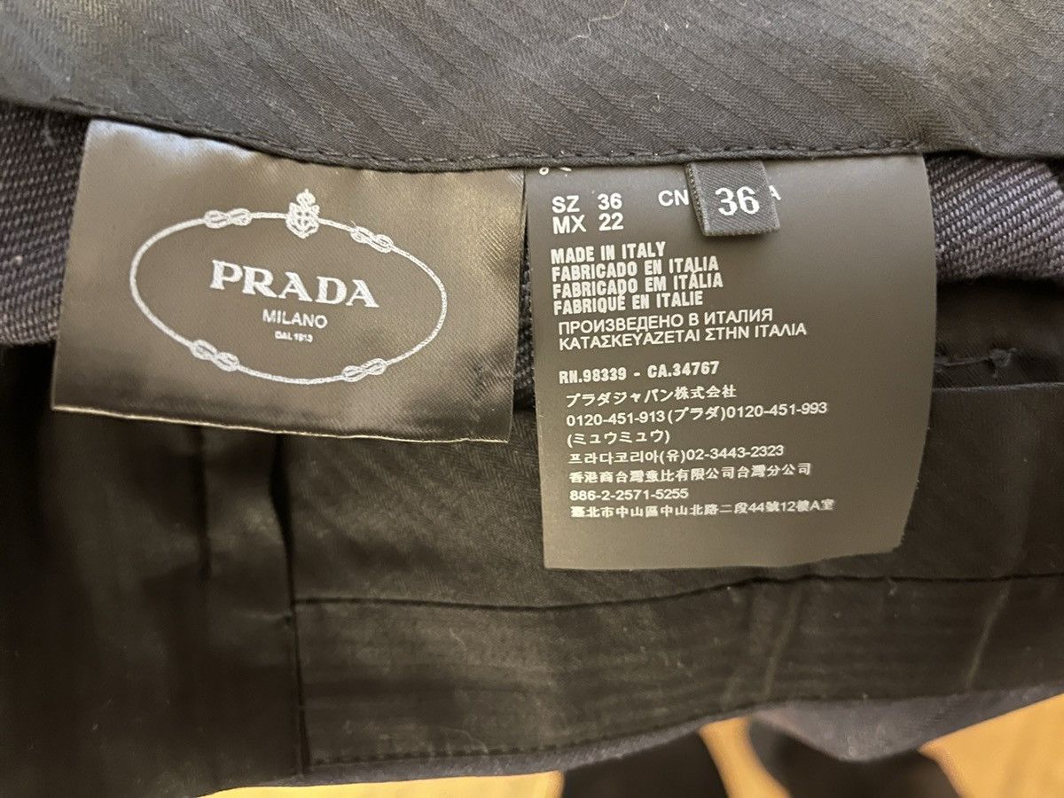 Prada NWOT Navy Logo Wool Pant Size 25" / US 0 / IT 36 - 4 Thumbnail