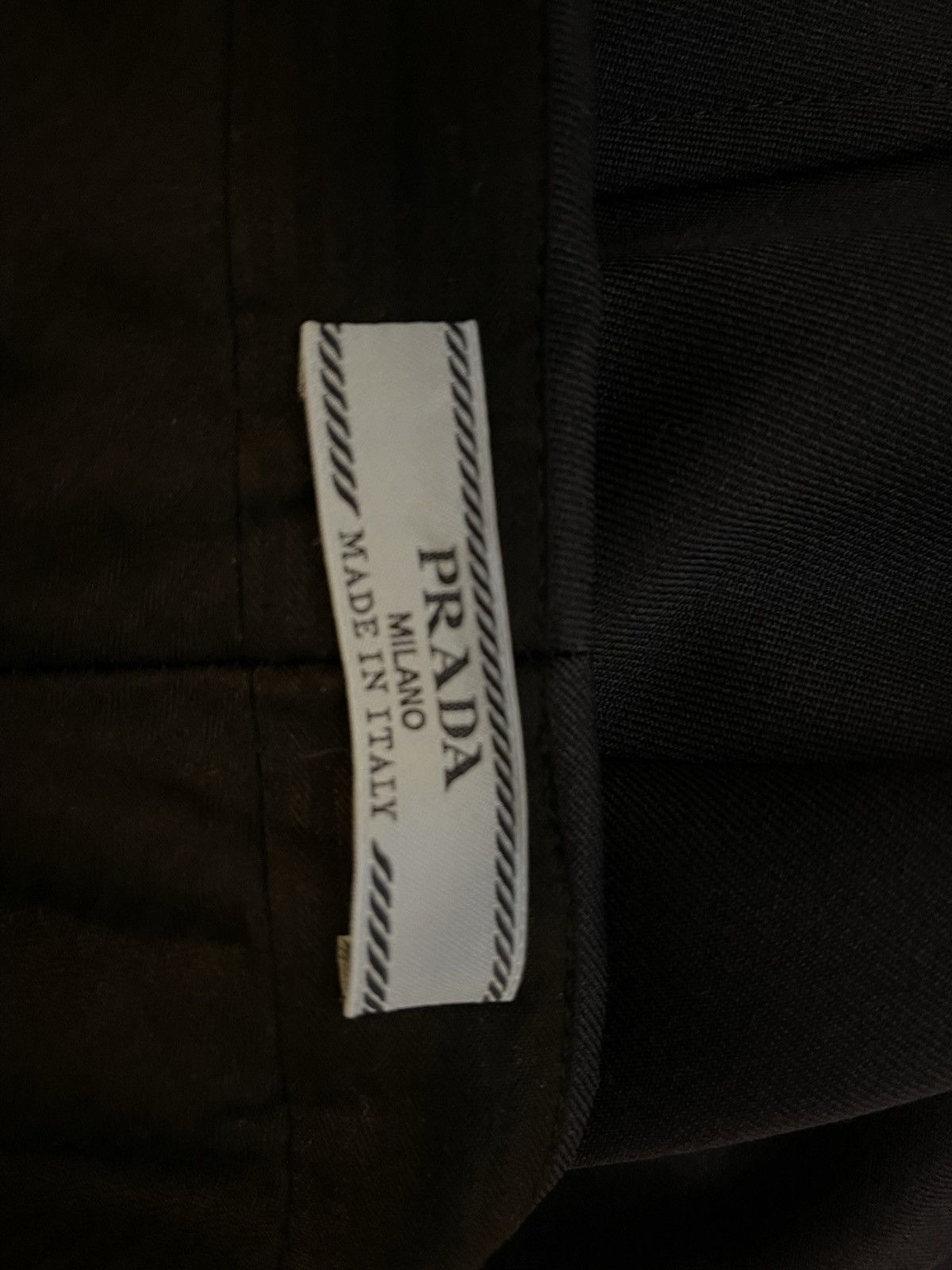 Prada NWOT Navy Logo Wool Pant Size 25" / US 0 / IT 36 - 6 Thumbnail