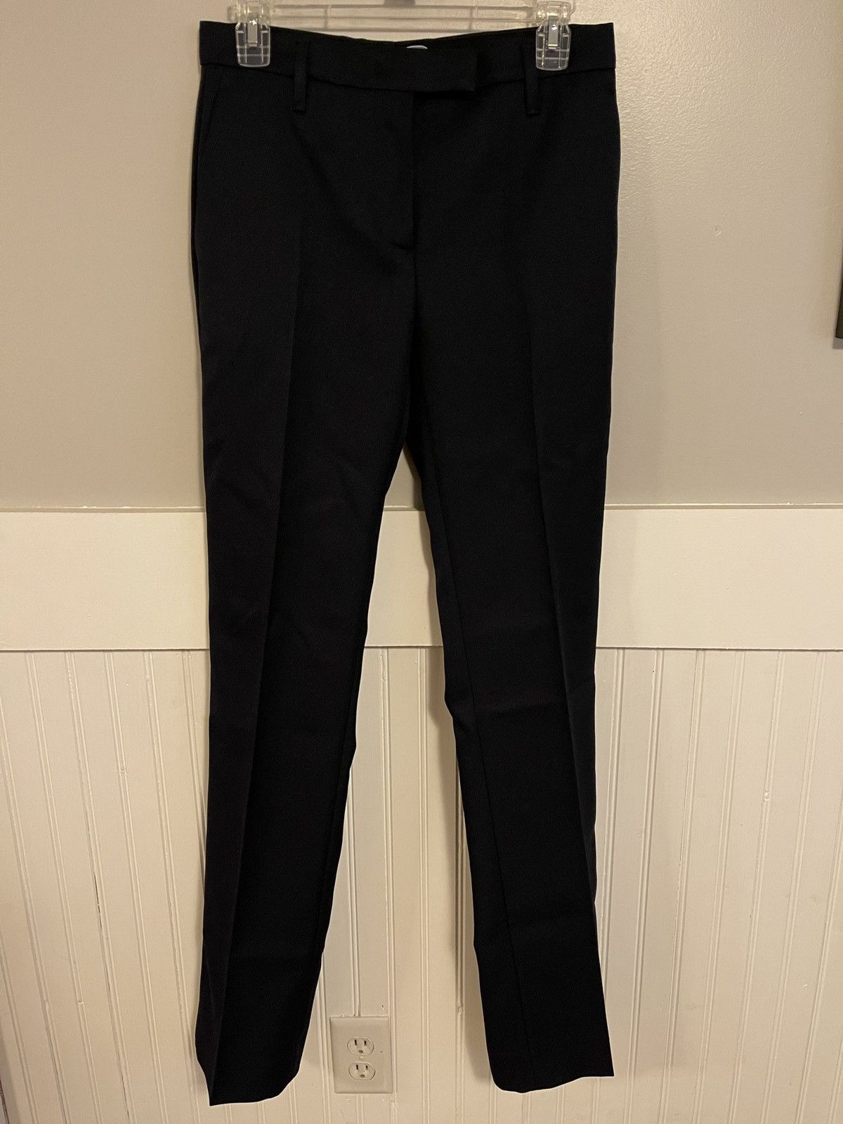 Prada NWOT Navy Logo Wool Pant Size 25" / US 0 / IT 36 - 1 Thumbnail