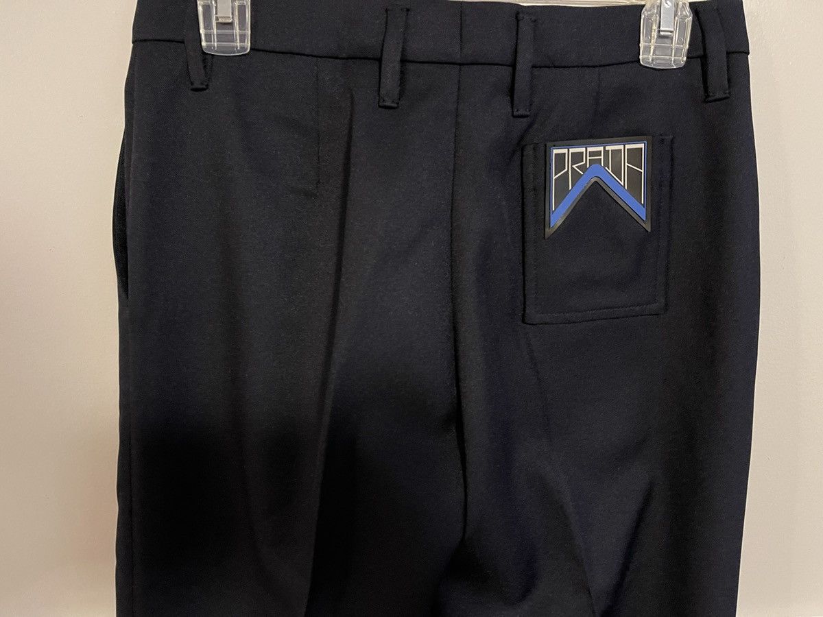 Prada NWOT Navy Logo Wool Pant Size 25" / US 0 / IT 36 - 3 Thumbnail