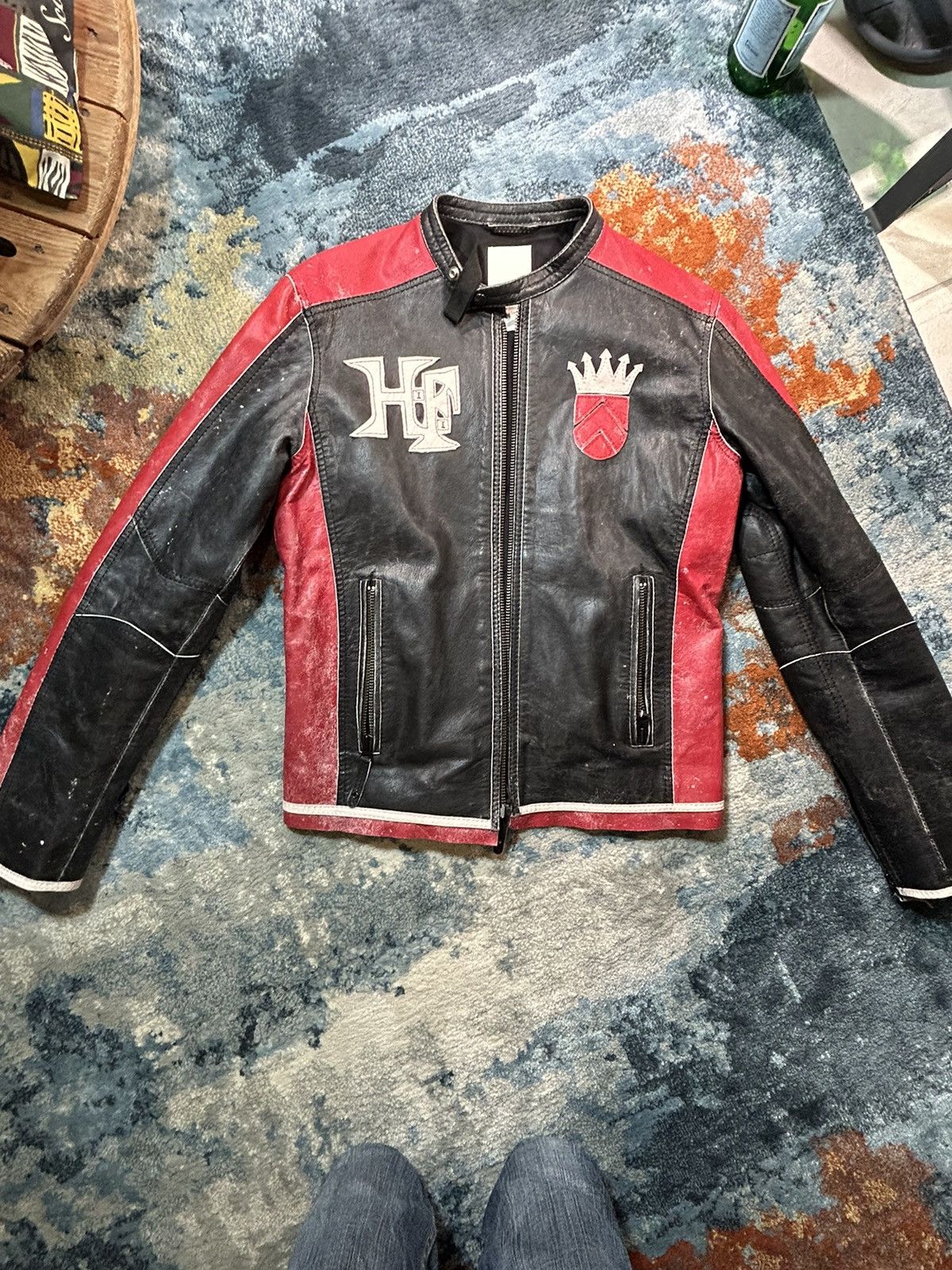 Diesel × Vintage Diesel real Leather Racing Jacket | Grailed
