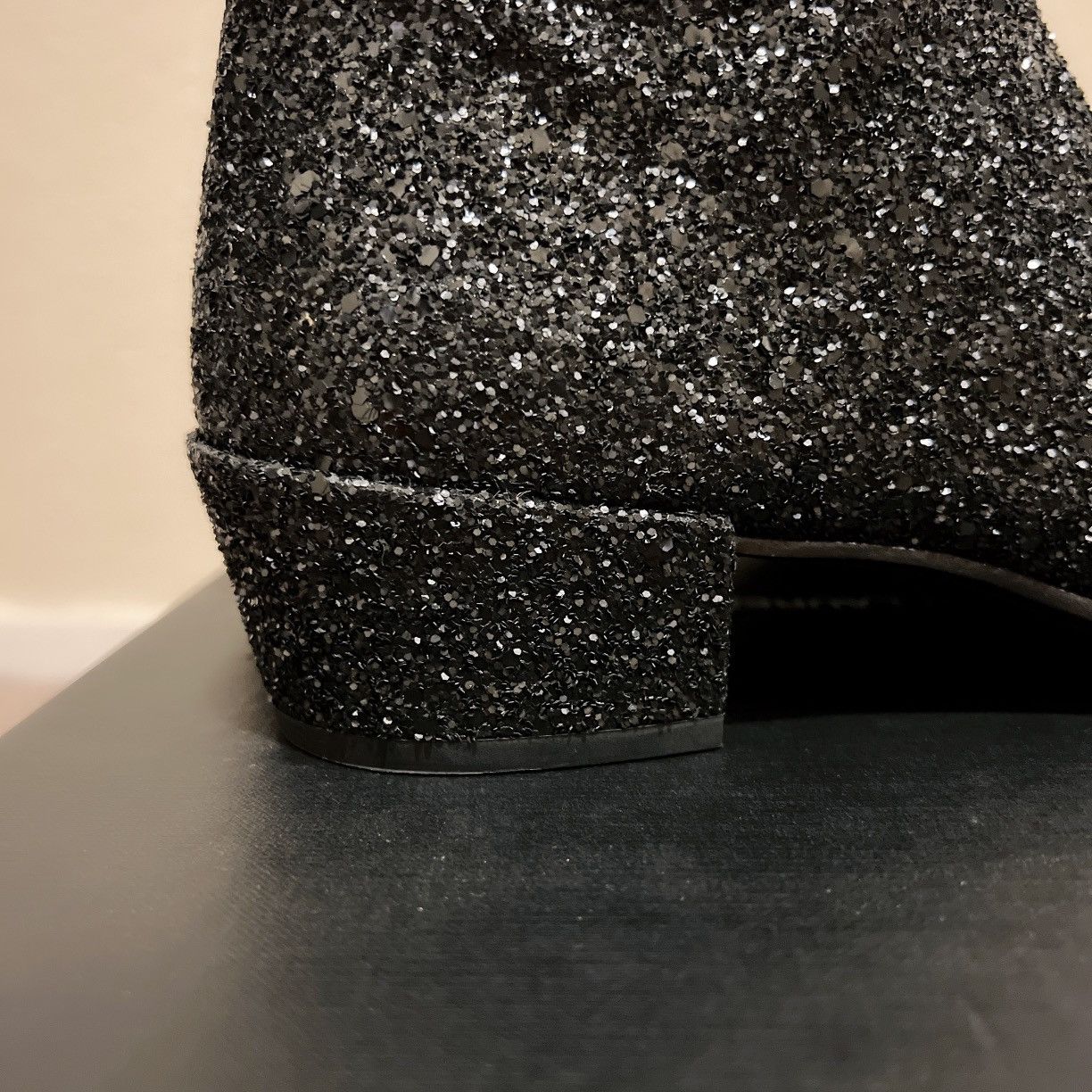 Saint Laurent Paris Saint Laurent Caleb 45 Glitter Zip Up Ankle Boots Size US 8.5 / EU 41-42 - 3 Thumbnail