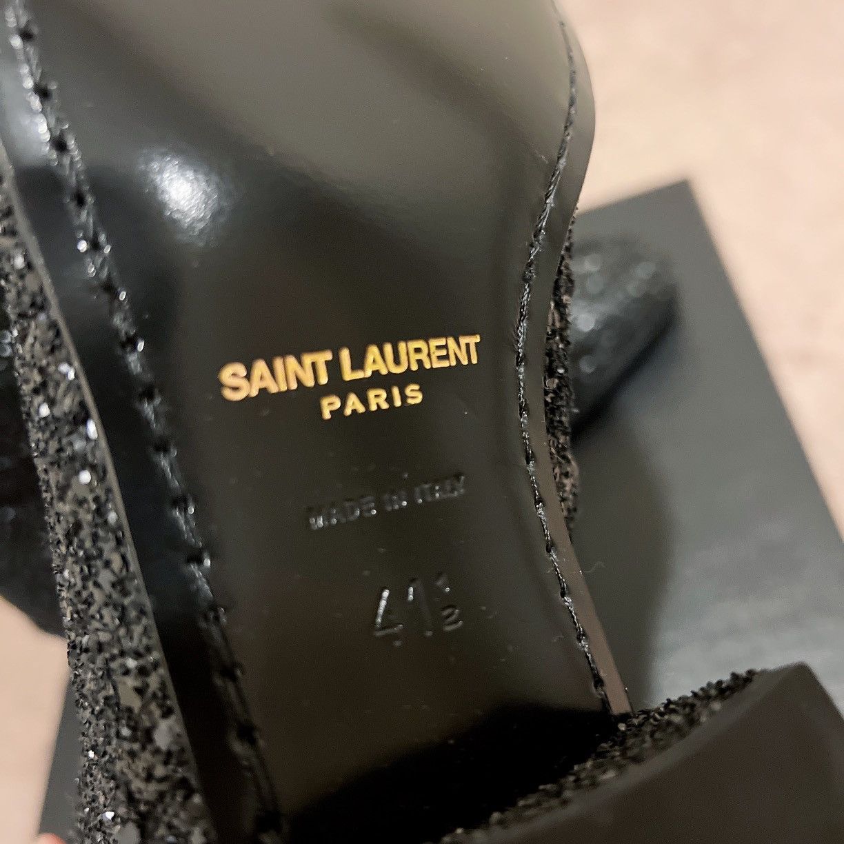 Saint Laurent Paris Saint Laurent Caleb 45 Glitter Zip Up Ankle Boots Size US 8.5 / EU 41-42 - 6 Thumbnail