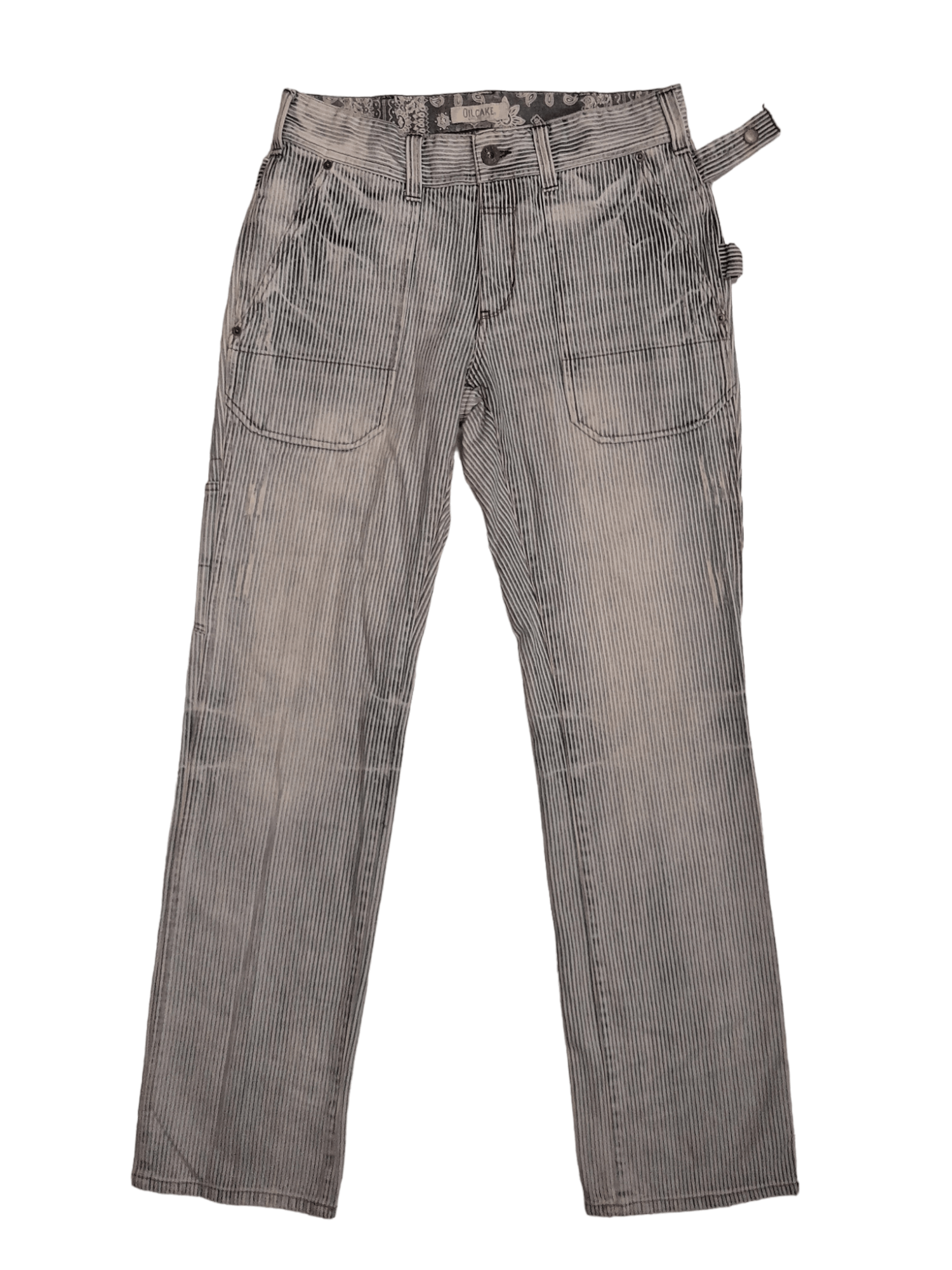 Japanese Brand Oil Cake Hickory Stripe Japan Denim (E749) Size US 32 / EU 48 - 5 Thumbnail