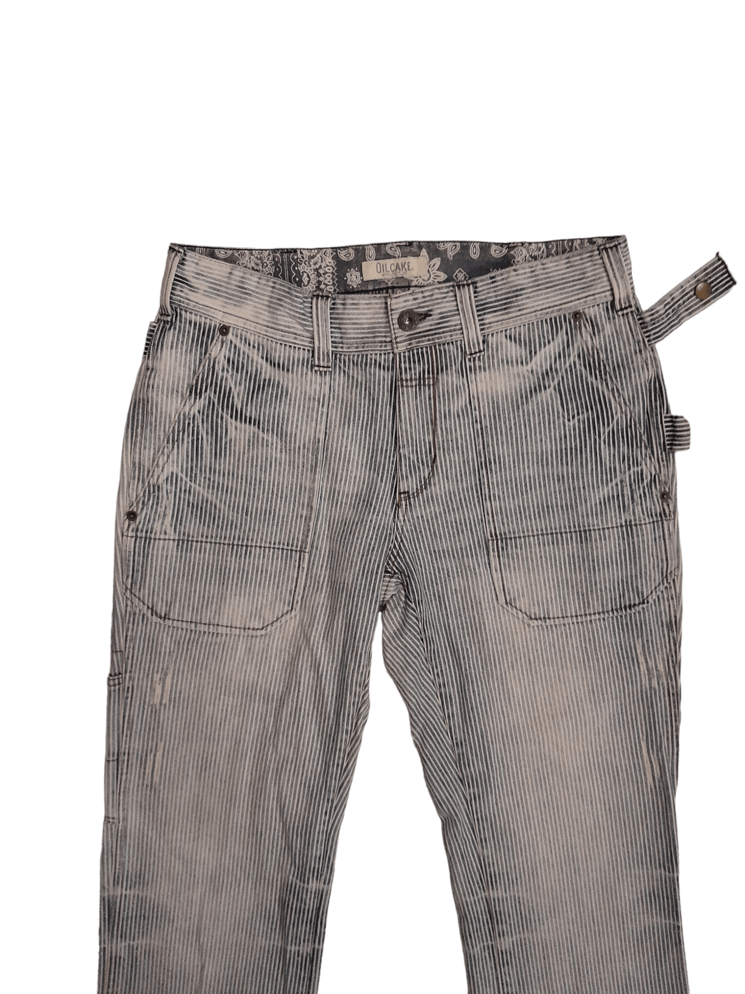 Japanese Brand Oil Cake Hickory Stripe Japan Denim (E749) Size US 32 / EU 48 - 6 Thumbnail