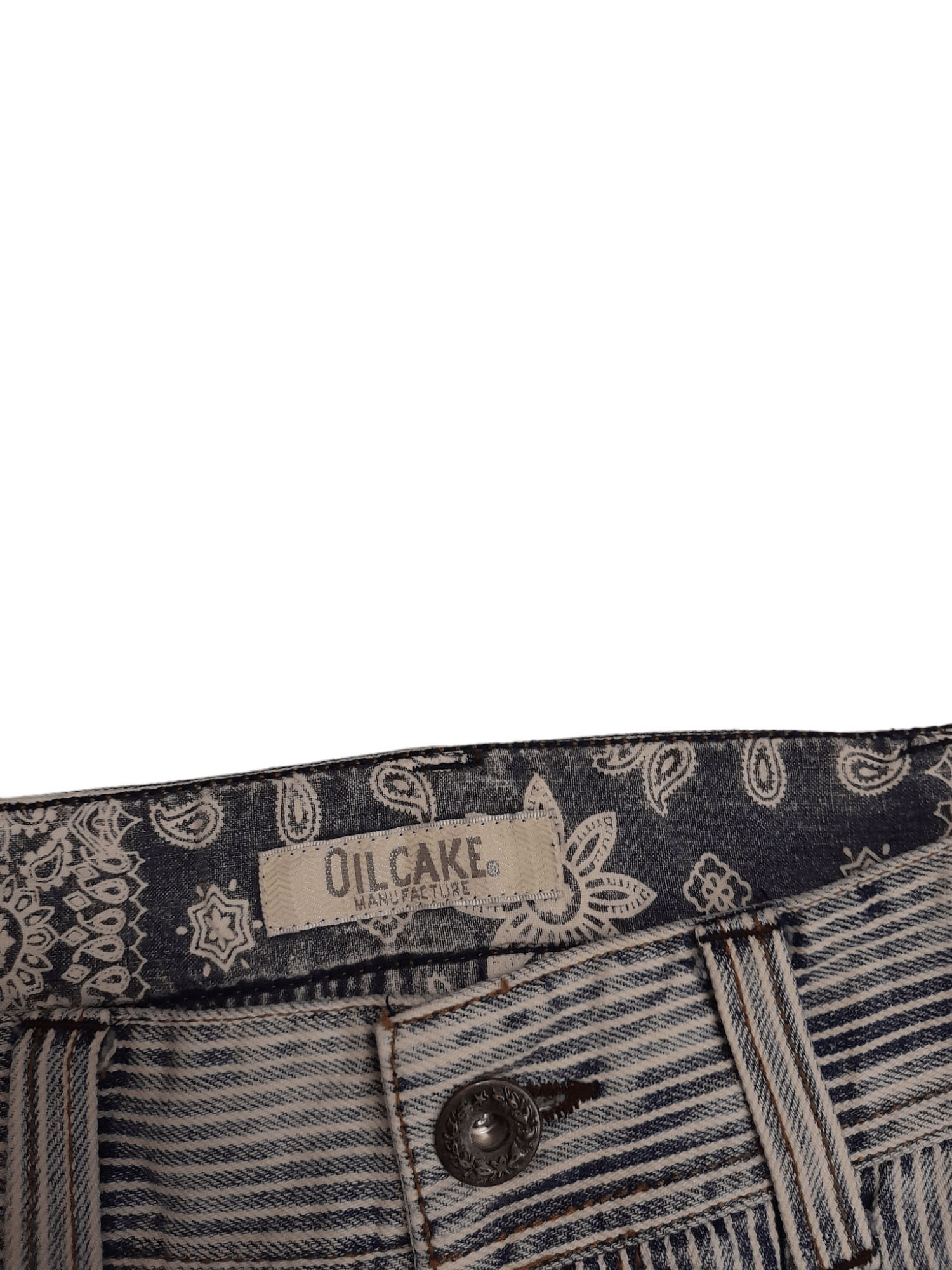 Japanese Brand Oil Cake Hickory Stripe Japan Denim (E749) Size US 32 / EU 48 - 7 Thumbnail