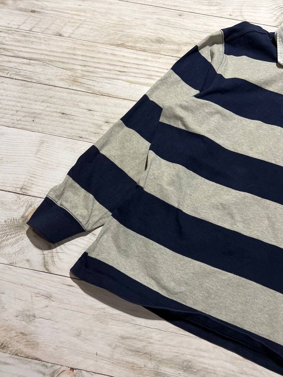 Polo Ralph Lauren Vintage Polo Ralph Lauren Rugby Long Sleeve Striped Shirt Size US XL / EU 56 / 4 - 7 Thumbnail