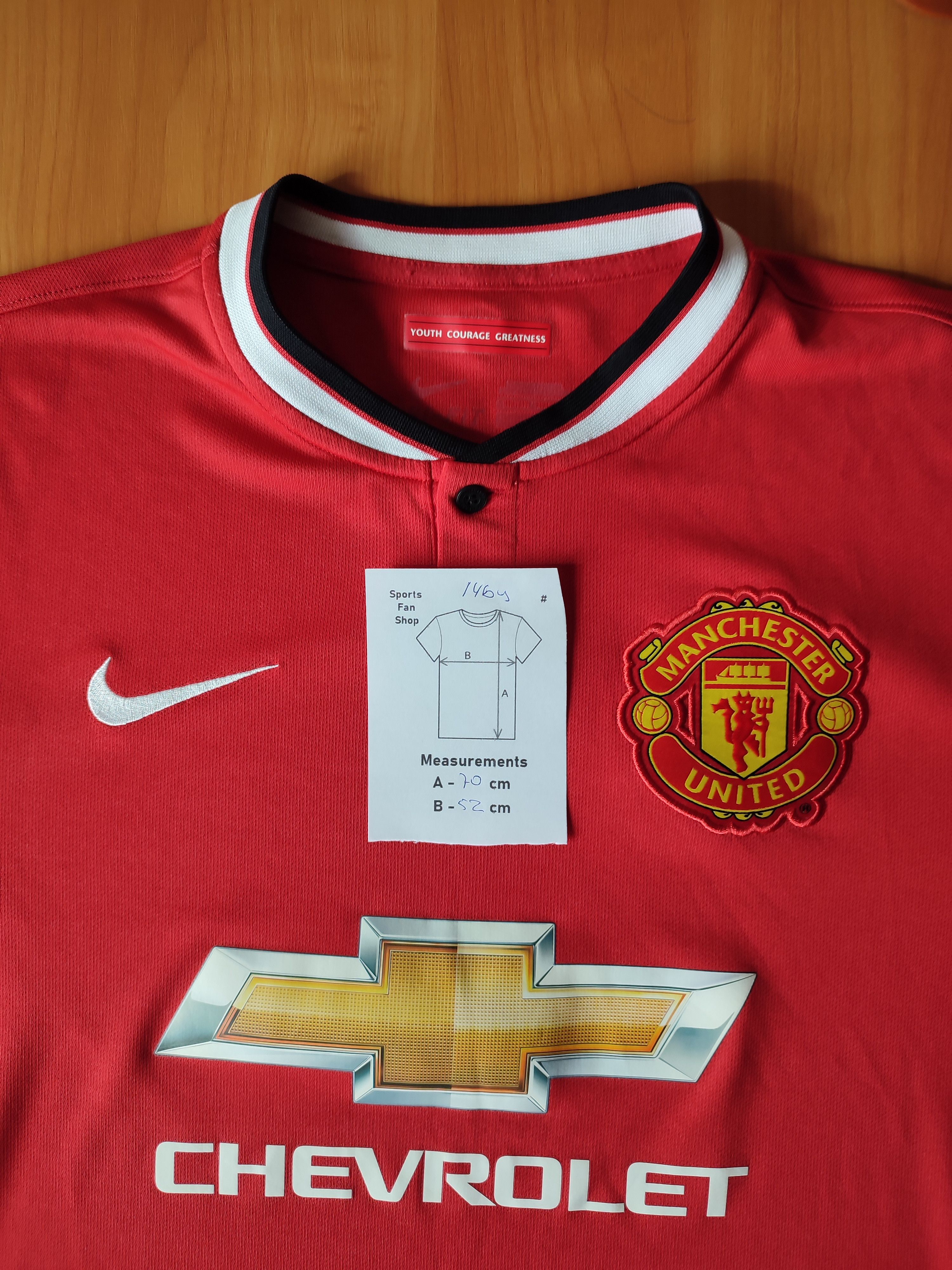 Nike Manchester United 2014 2015 home shirt jersey soccer kit tee Size US M / EU 48-50 / 2 - 3 Thumbnail
