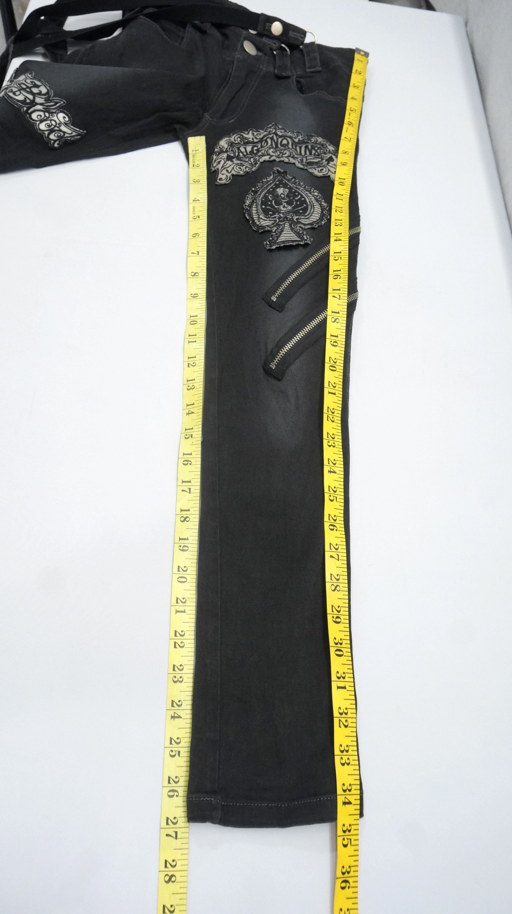 Other Rare 🔥 Punk Women Skinny Suspender pants Size 26" / US 2 / IT 38 - 9 Thumbnail