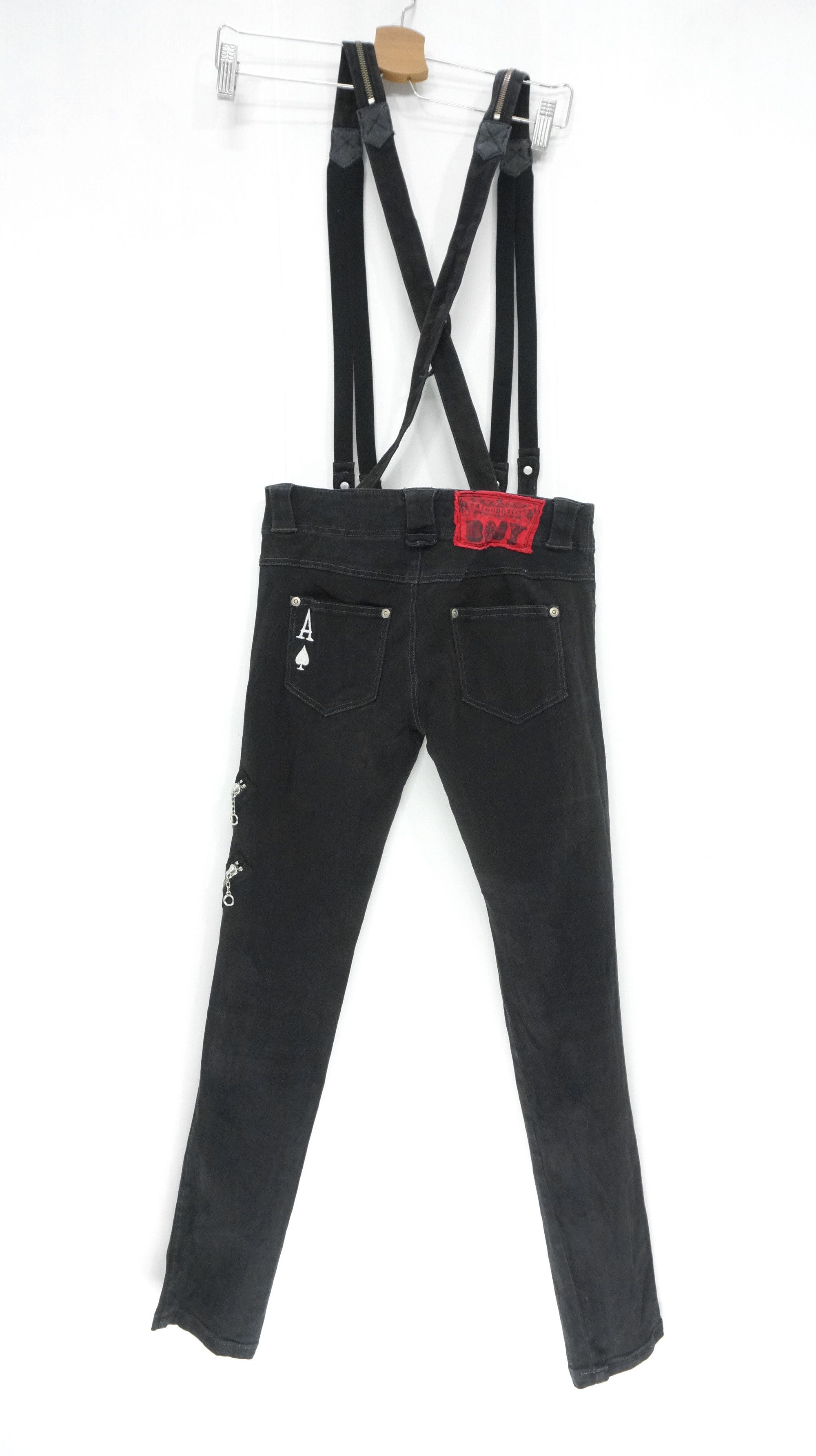 Other Rare 🔥 Punk Women Skinny Suspender pants Size 26" / US 2 / IT 38 - 2 Thumbnail