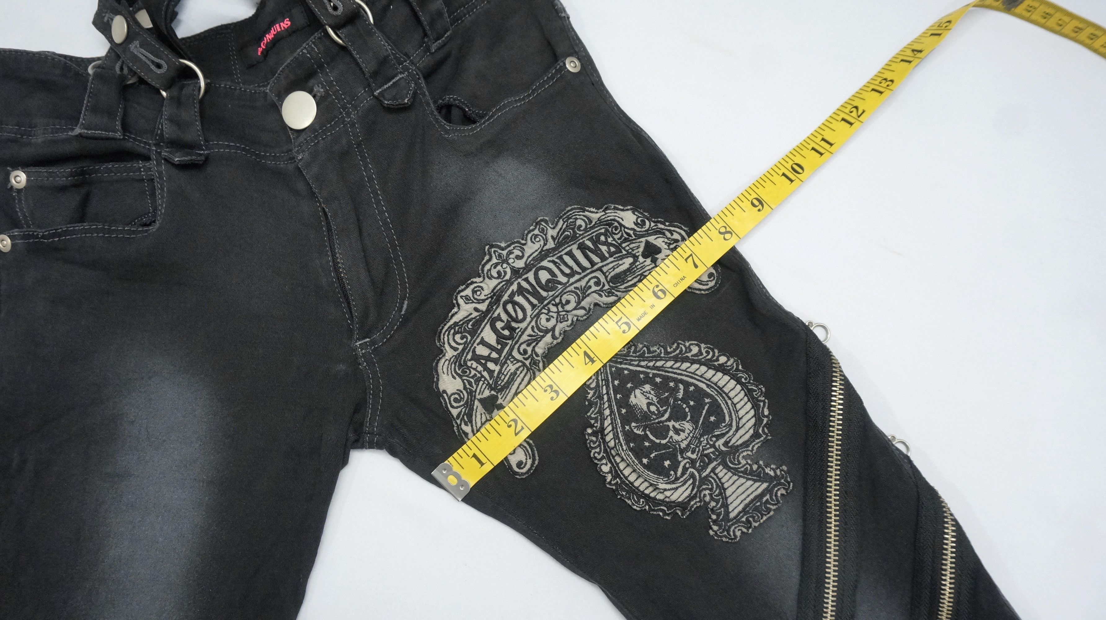 Other Rare 🔥 Punk Women Skinny Suspender pants Size 26" / US 2 / IT 38 - 11 Thumbnail