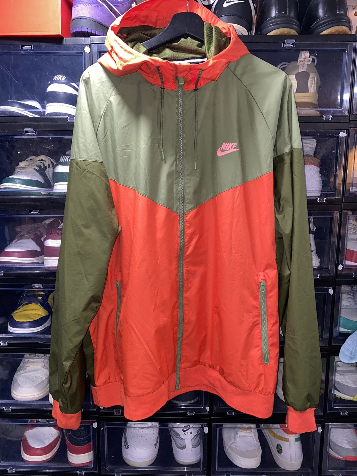 Nike Windbreaker Olive Green Grailed