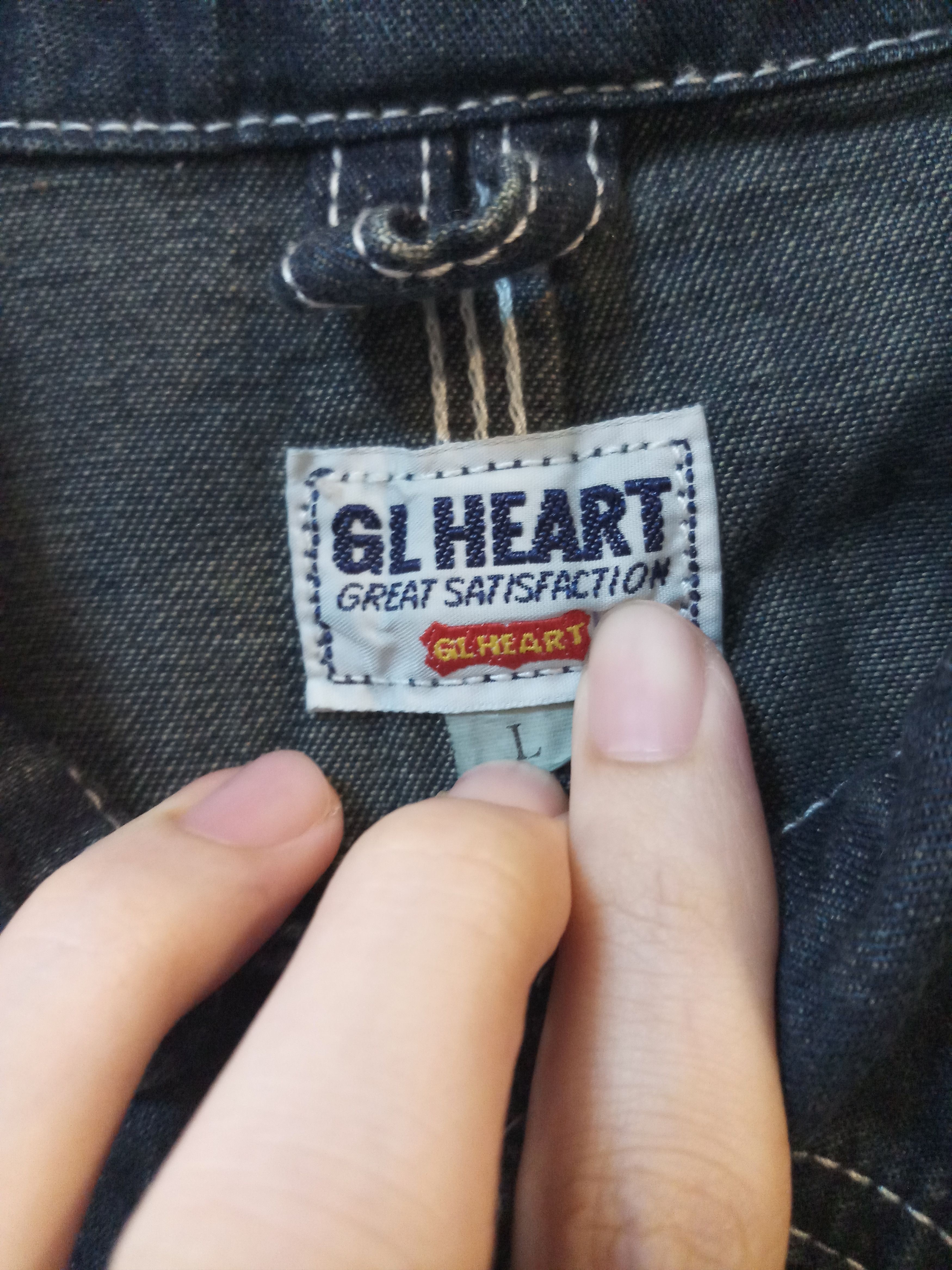 Japanese Brand GL Heart by Big John Denim Chore Jacket Size US L / EU 52-54 / 3 - 10 Thumbnail