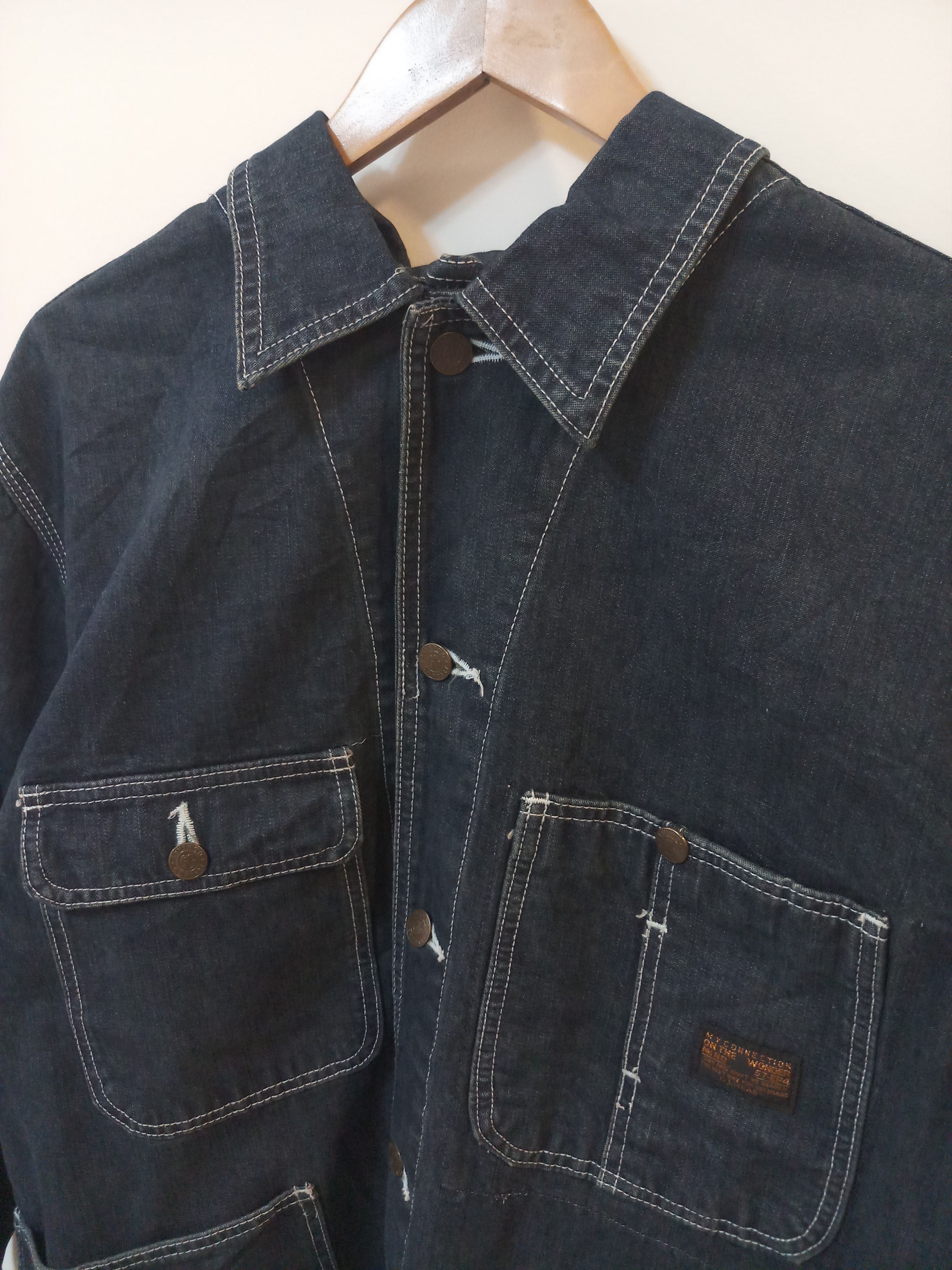Japanese Brand GL Heart by Big John Denim Chore Jacket Size US L / EU 52-54 / 3 - 4 Thumbnail