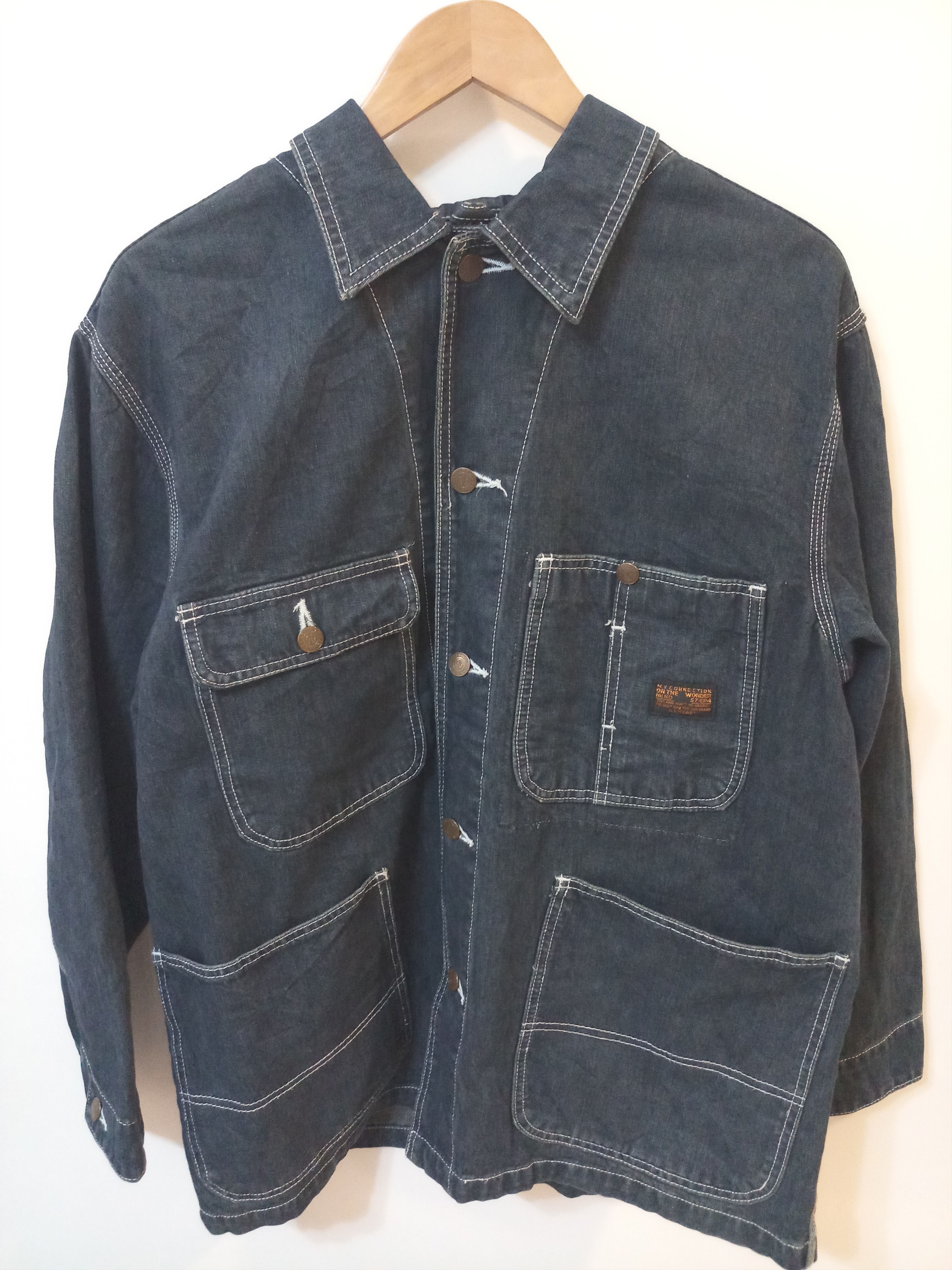Japanese Brand GL Heart by Big John Denim Chore Jacket Size US L / EU 52-54 / 3 - 3 Thumbnail