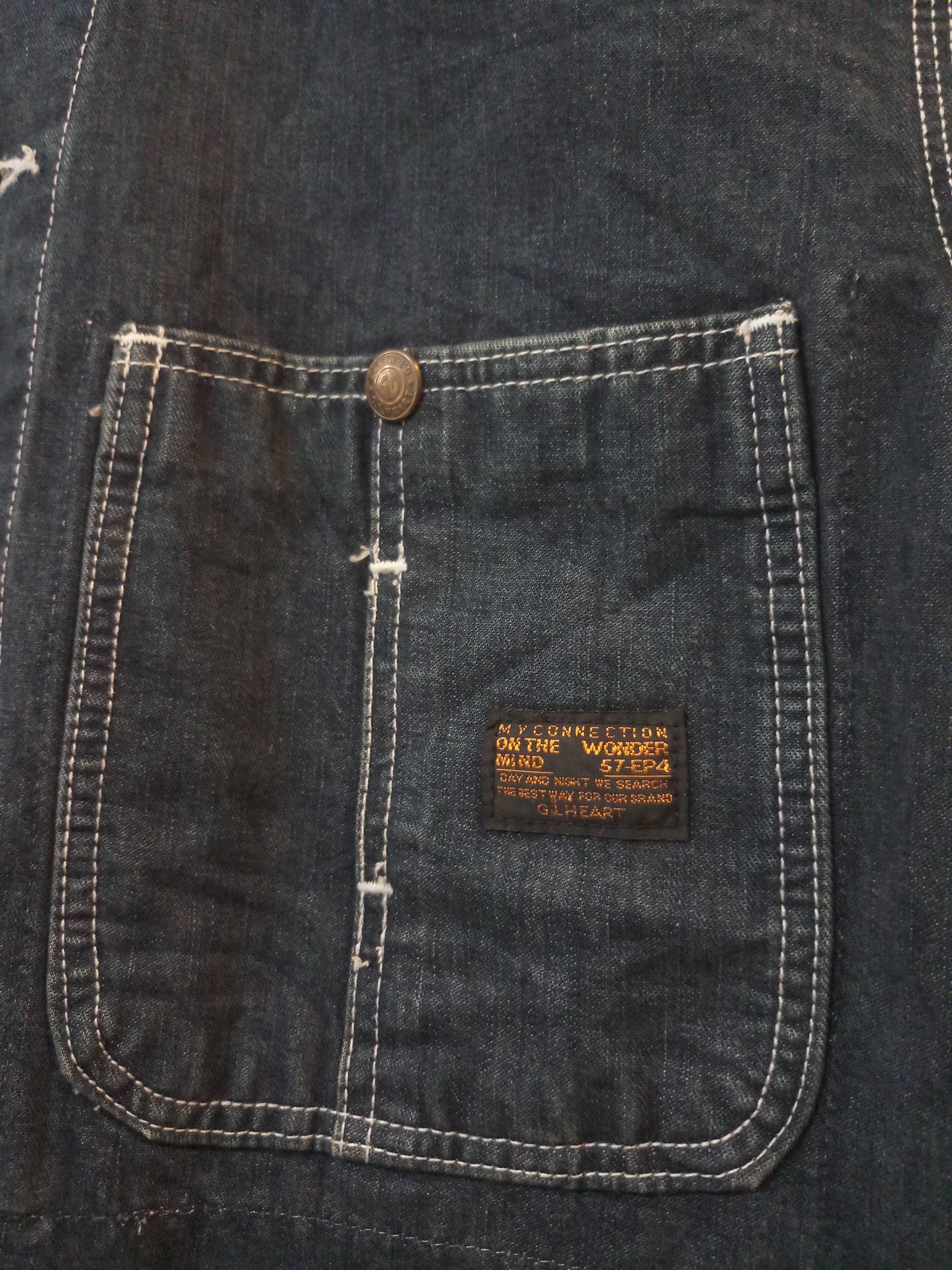 Japanese Brand GL Heart by Big John Denim Chore Jacket Size US L / EU 52-54 / 3 - 5 Thumbnail