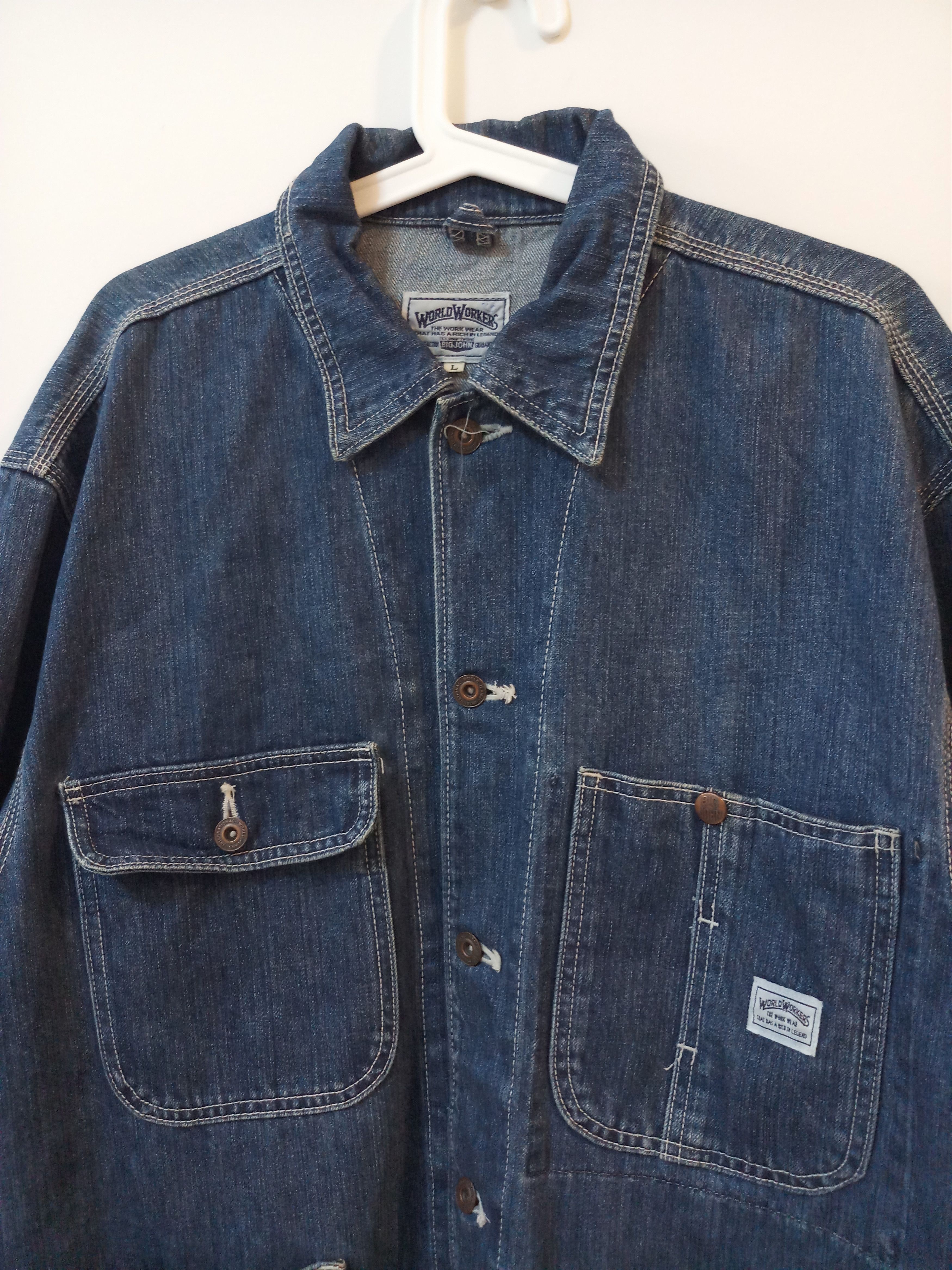 Big John × Japanese Brand Big John Denim Chore Jacket Size US L / EU 52-54 / 3 - 2 Thumbnail