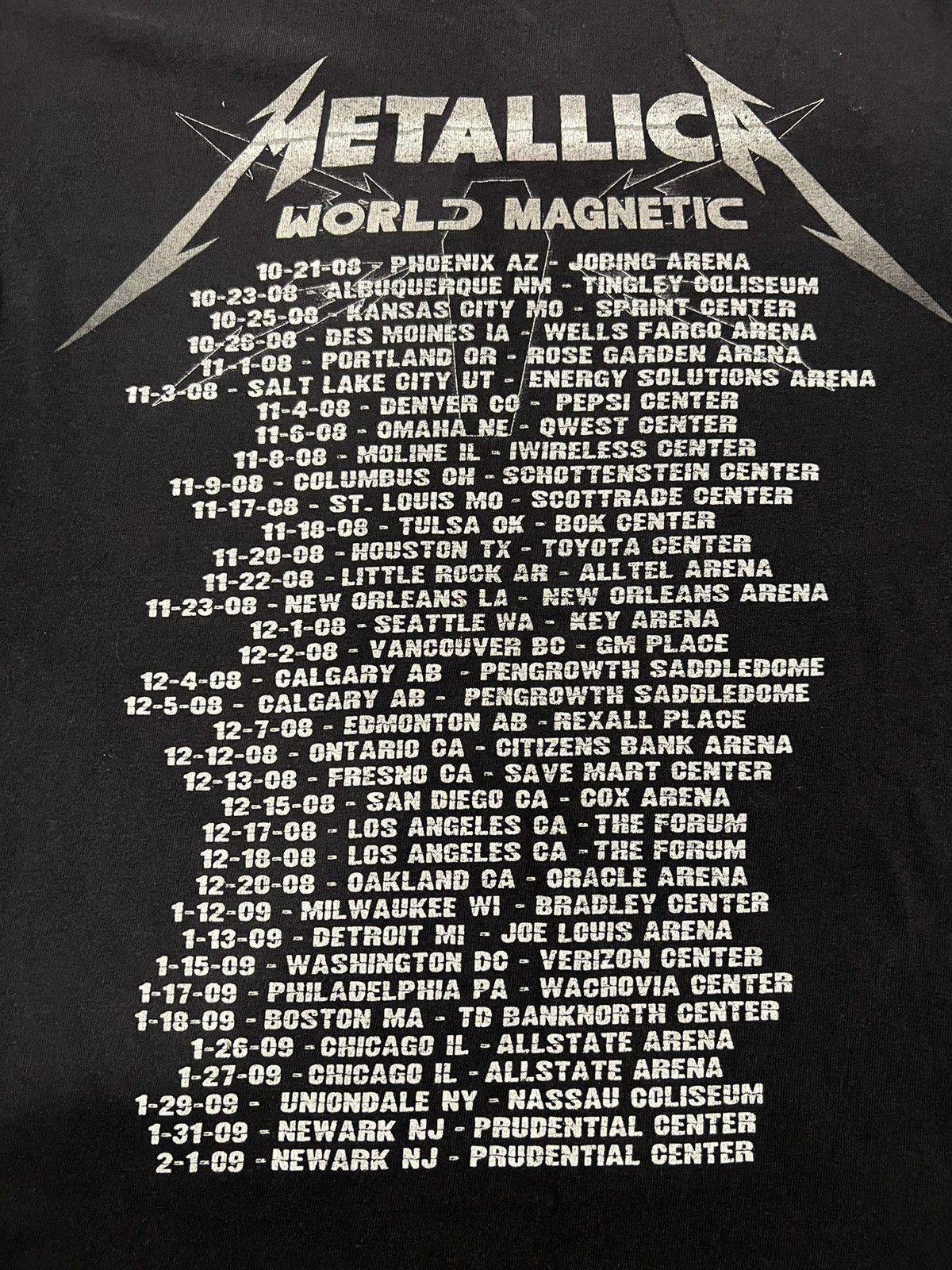 Anvil × Band Tees × Metallica Metallica Worl Magnetic Tour T-Shirt Size US M / EU 48-50 / 2 - 4 Thumbnail