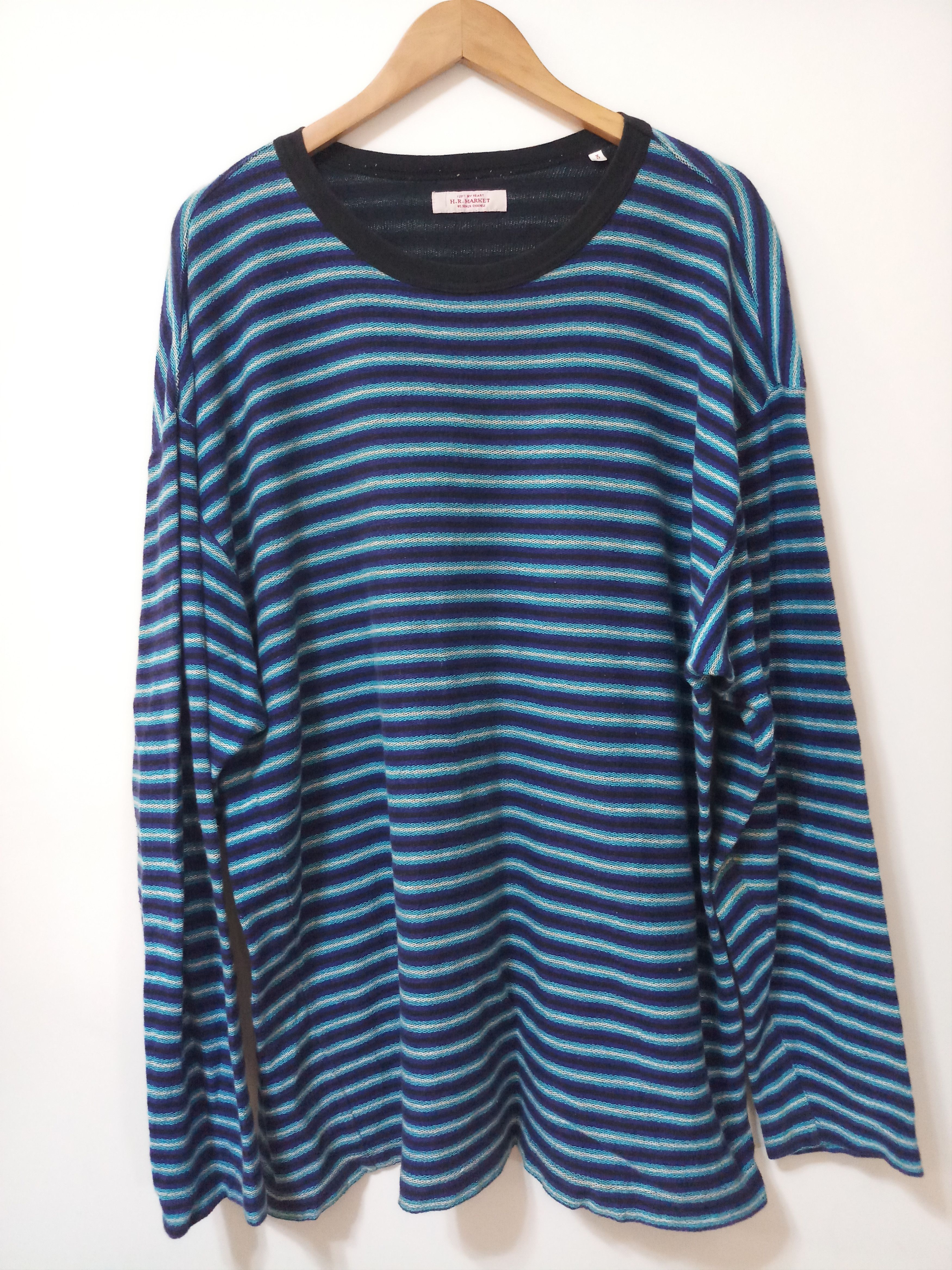 Blue Blue Japan × Japanese Brand BLUE BLUE H.R Market Multi-Color Striped Knit Size US L / EU 52-54 / 3 - 1 Thumbnail