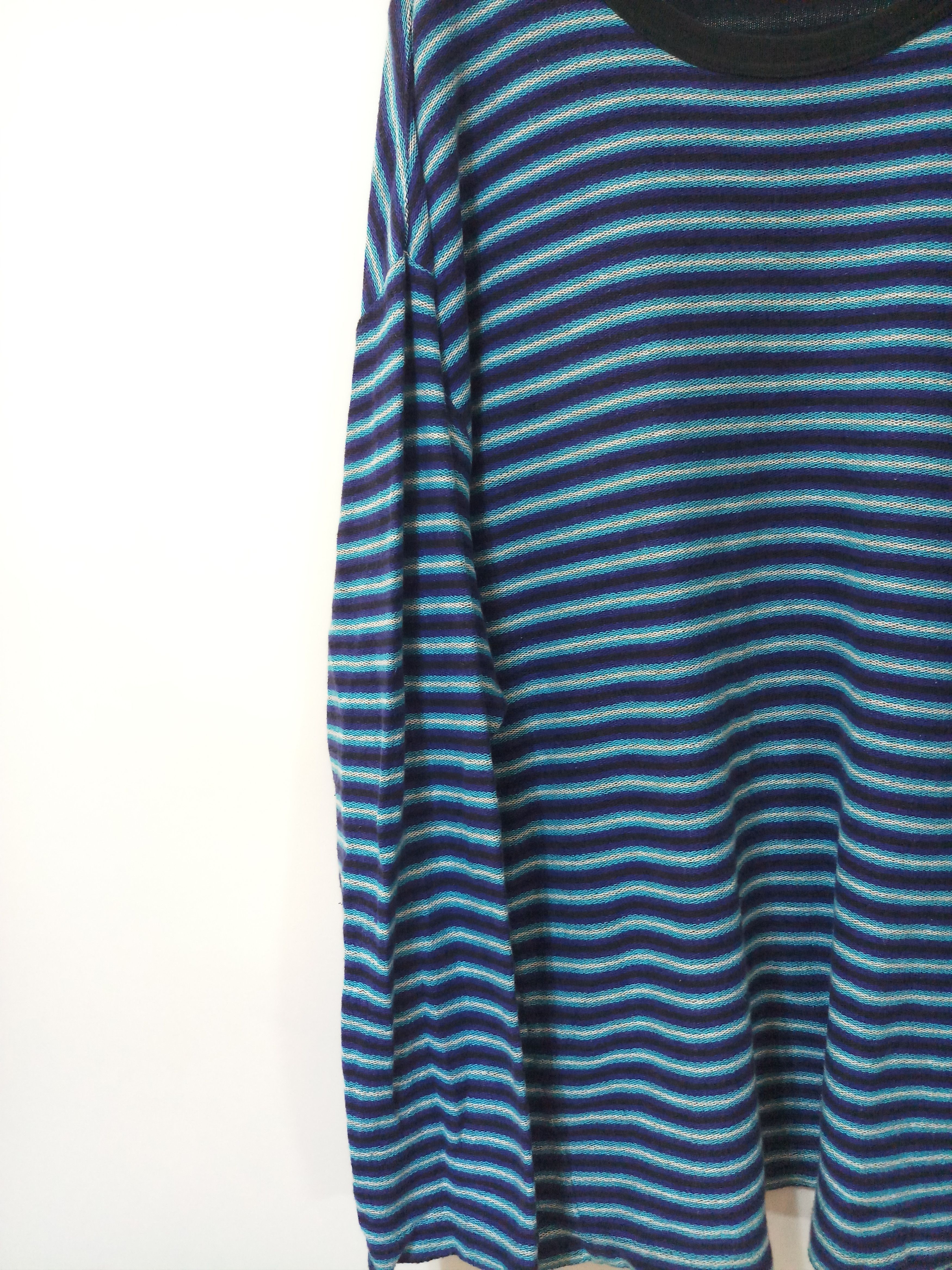Blue Blue Japan × Japanese Brand BLUE BLUE H.R Market Multi-Color Striped Knit Size US L / EU 52-54 / 3 - 11 Thumbnail