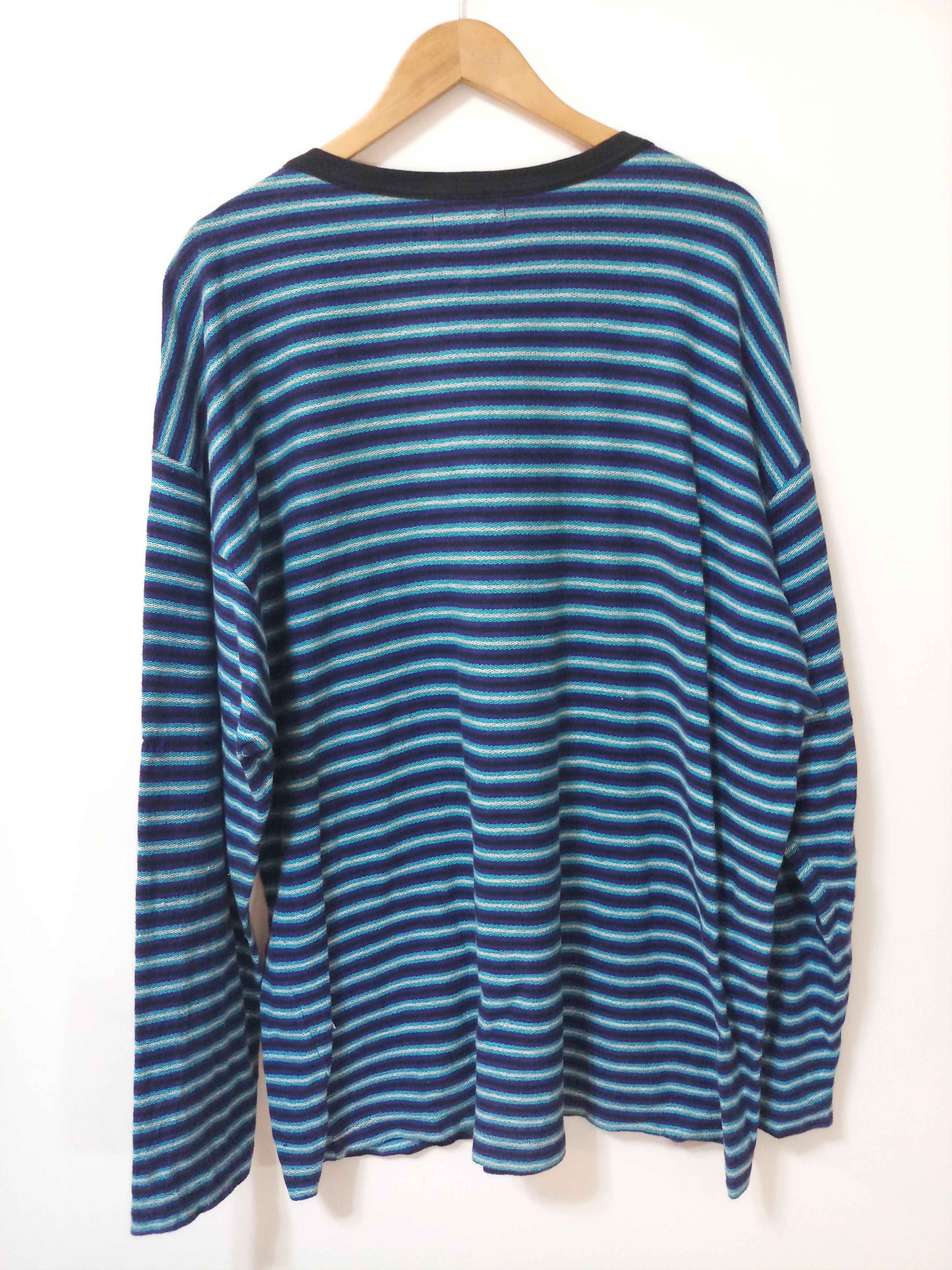 Blue Blue Japan × Japanese Brand BLUE BLUE H.R Market Multi-Color Striped Knit Size US L / EU 52-54 / 3 - 7 Thumbnail