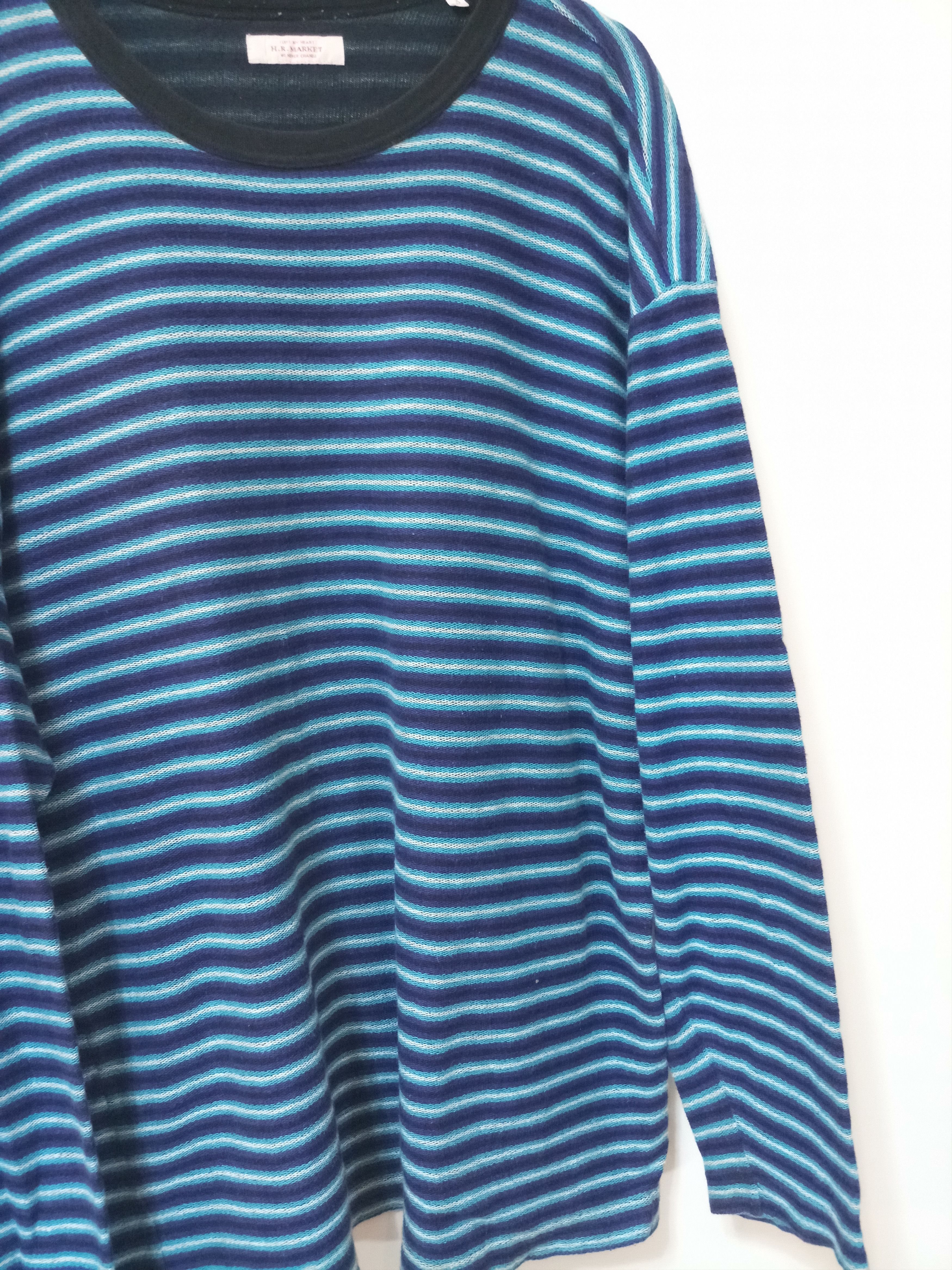 Blue Blue Japan × Japanese Brand BLUE BLUE H.R Market Multi-Color Striped Knit Size US L / EU 52-54 / 3 - 10 Thumbnail