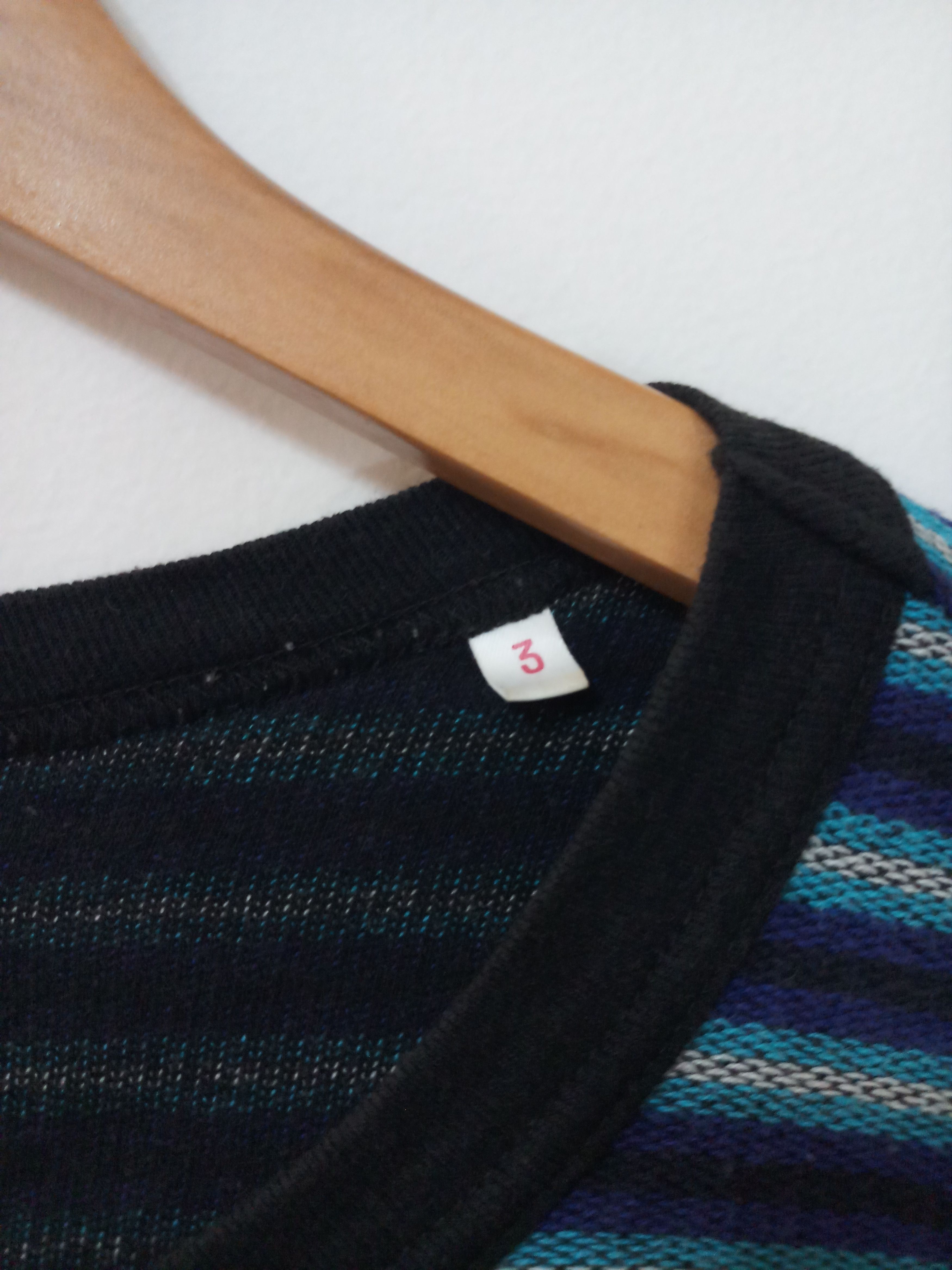 Blue Blue Japan × Japanese Brand BLUE BLUE H.R Market Multi-Color Striped Knit Size US L / EU 52-54 / 3 - 8 Thumbnail
