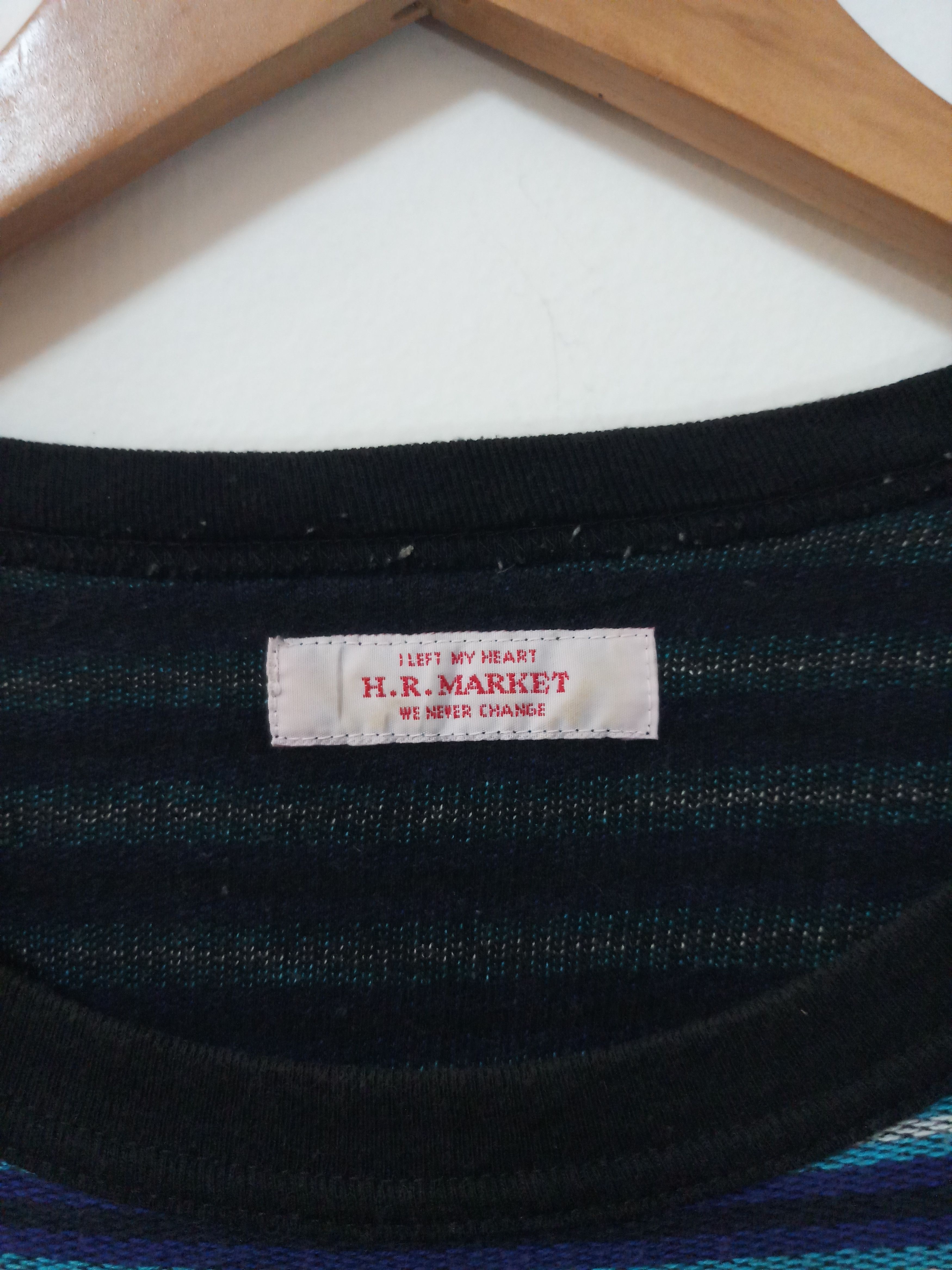 Blue Blue Japan × Japanese Brand BLUE BLUE H.R Market Multi-Color Striped Knit Size US L / EU 52-54 / 3 - 9 Thumbnail