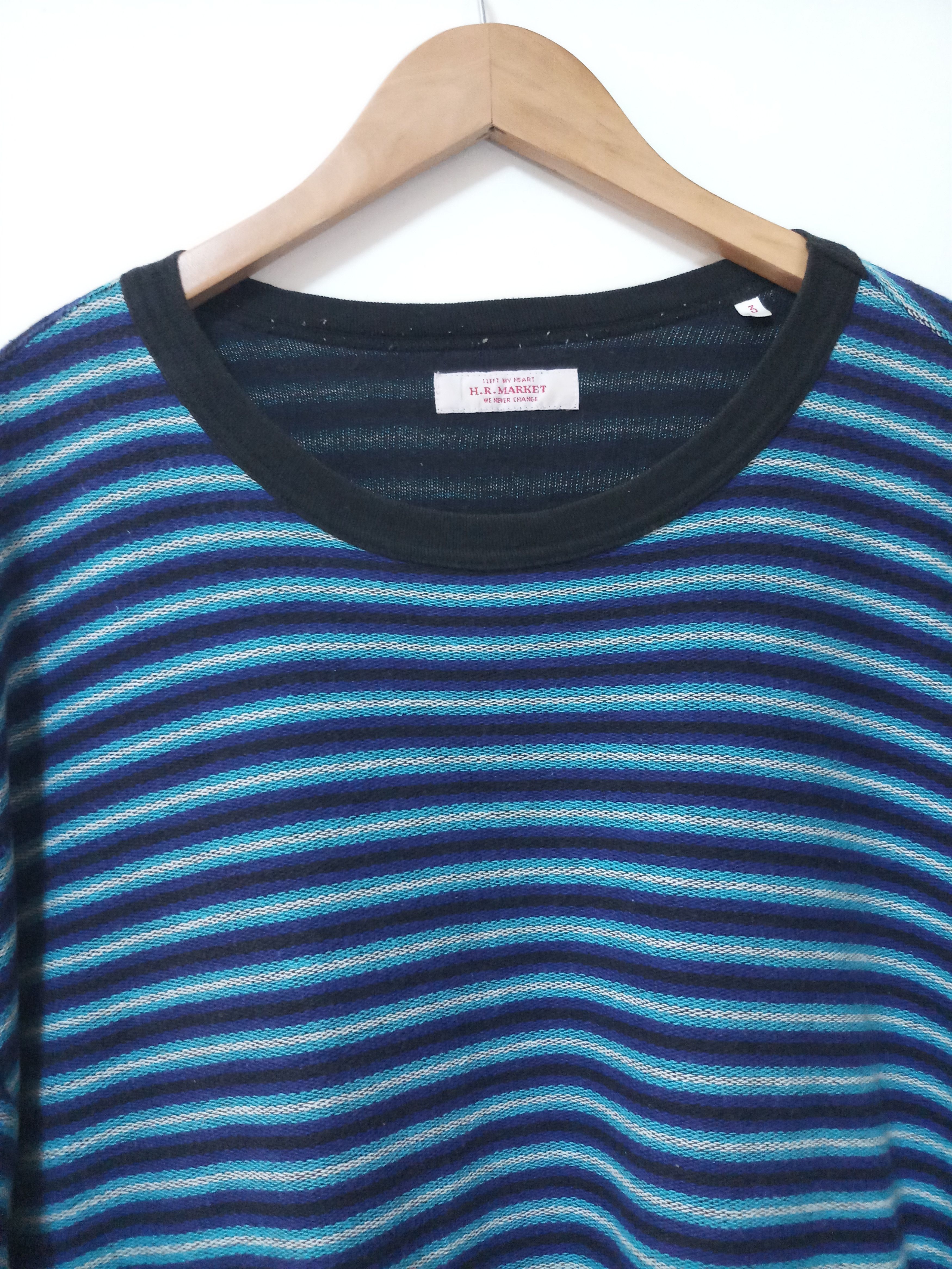 Blue Blue Japan × Japanese Brand BLUE BLUE H.R Market Multi-Color Striped Knit Size US L / EU 52-54 / 3 - 12 Thumbnail