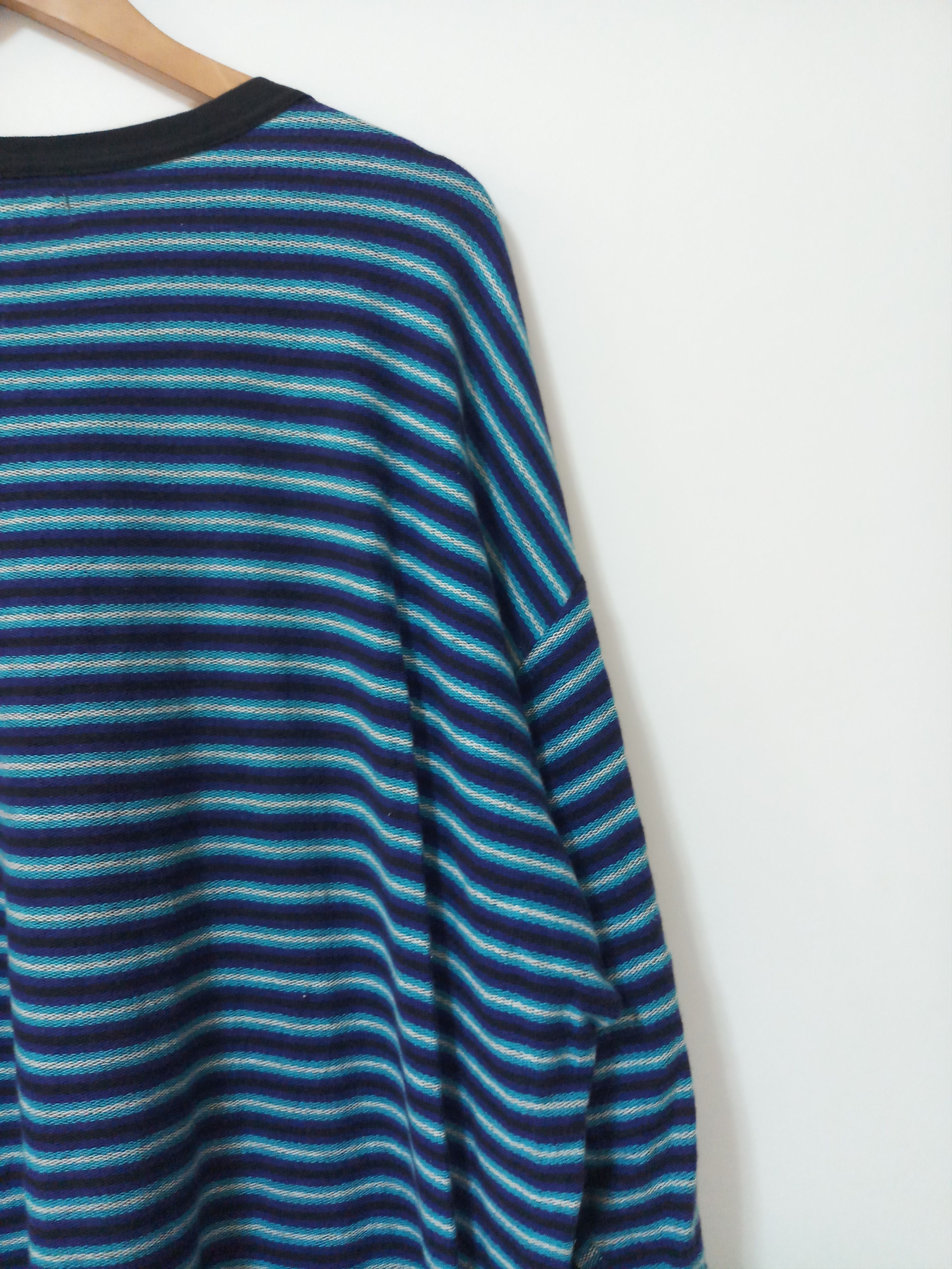 Blue Blue Japan × Japanese Brand BLUE BLUE H.R Market Multi-Color Striped Knit Size US L / EU 52-54 / 3 - 4 Thumbnail