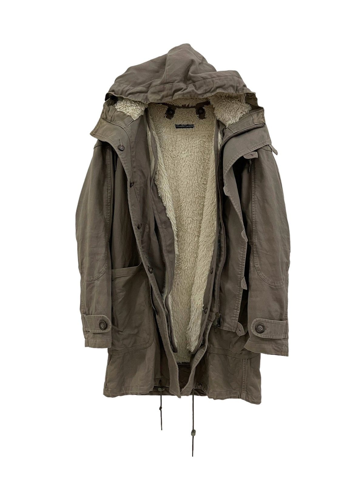 Vintage Tsumori Chisato Shearling Parka Army Fur Hoodie