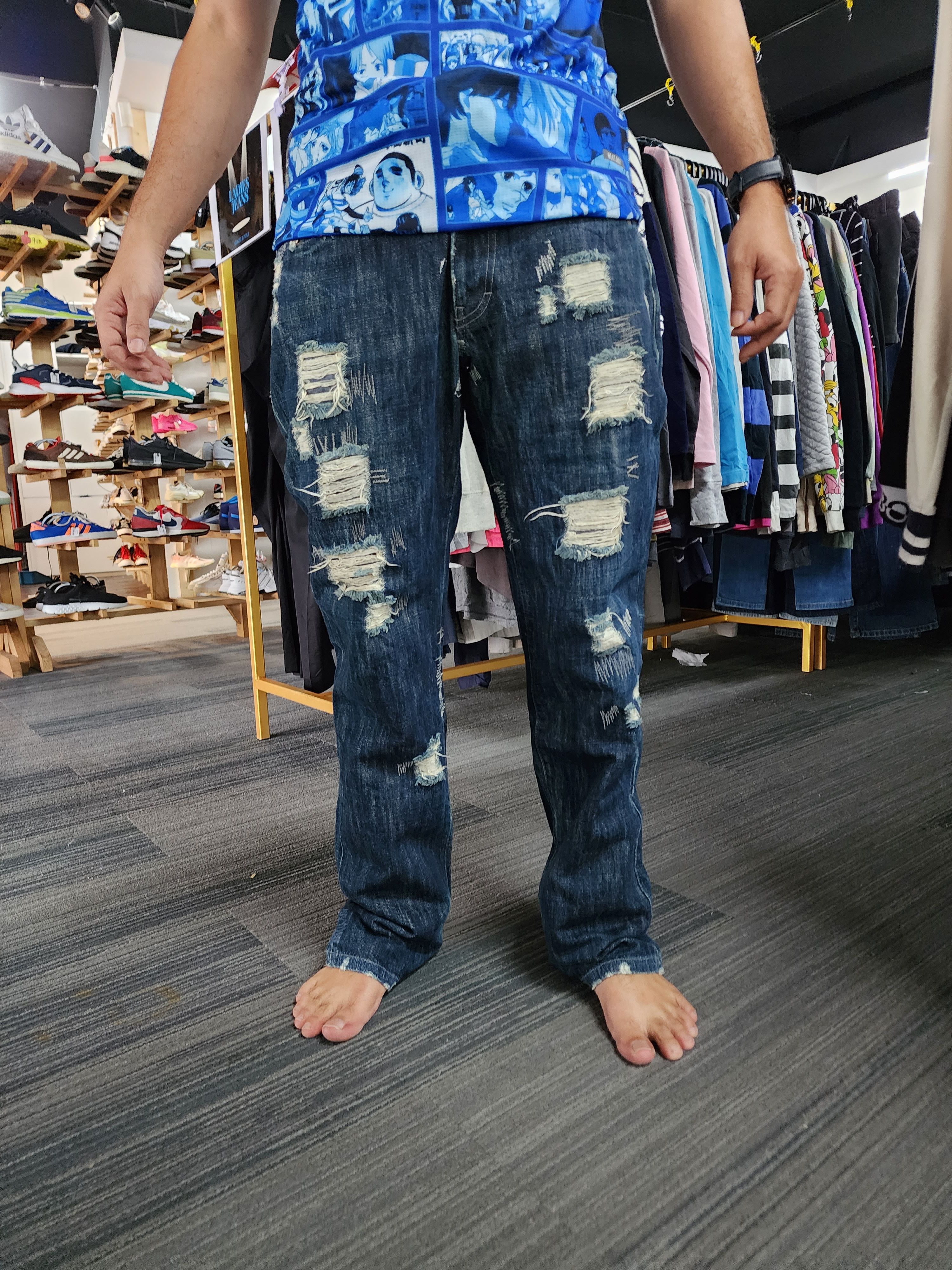 💥LASTDROP ! Xescape Rare Design Sashiko Jeans