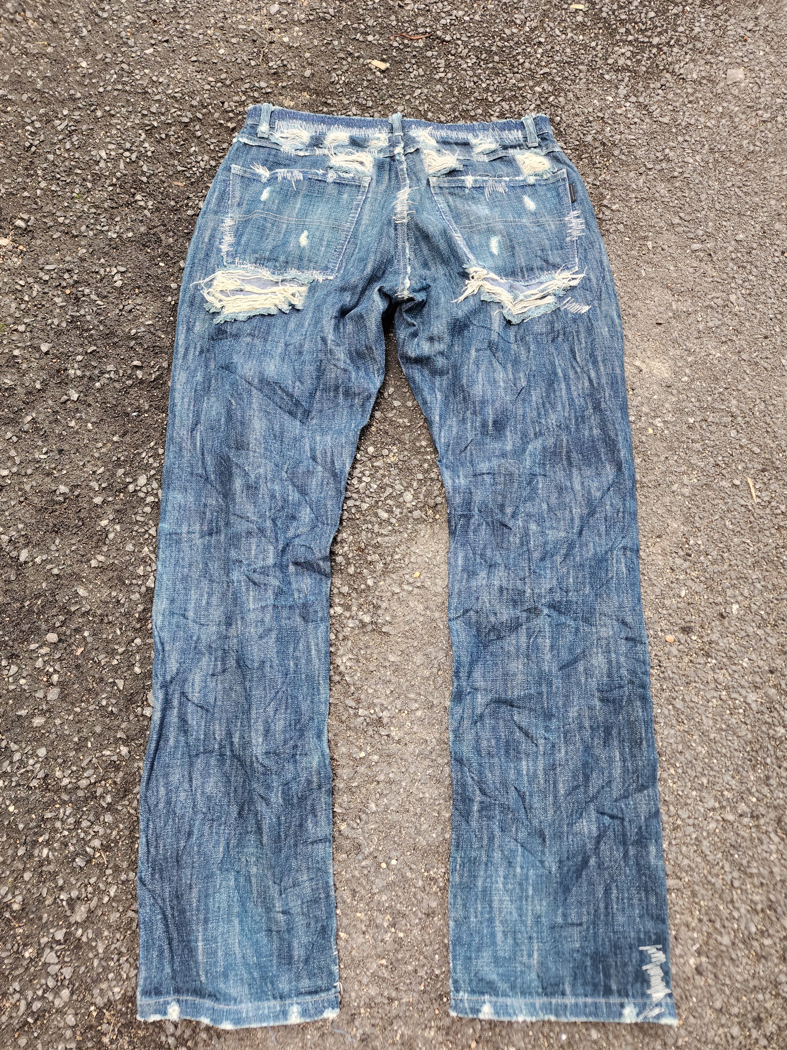 Japanese Brand × Vintage 💥LASTDROP ! Xescape Rare Design Sashiko Jeans Size US 31 - 14 Thumbnail