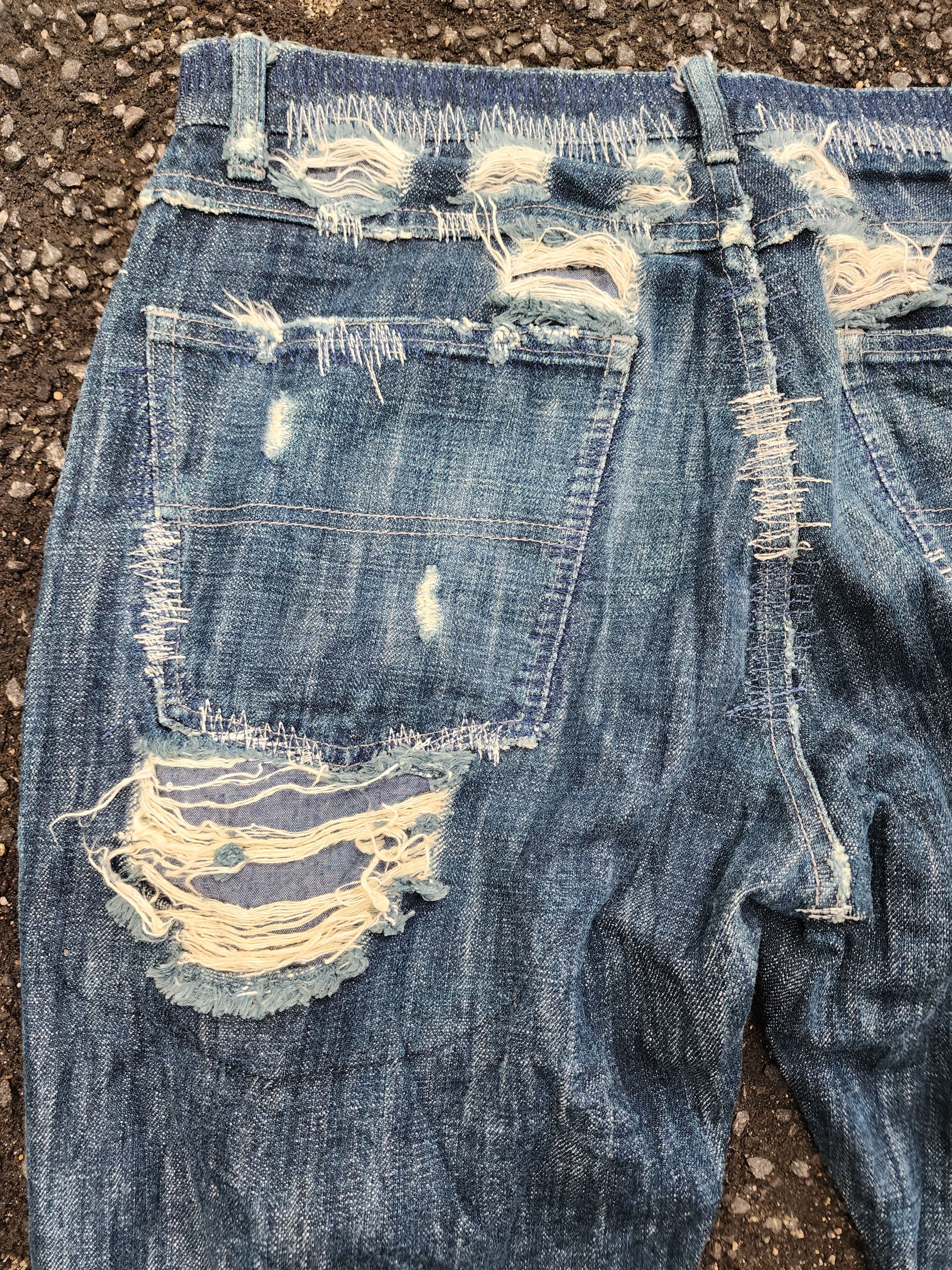 💥LASTDROP ! Xescape Rare Design Sashiko Jeans