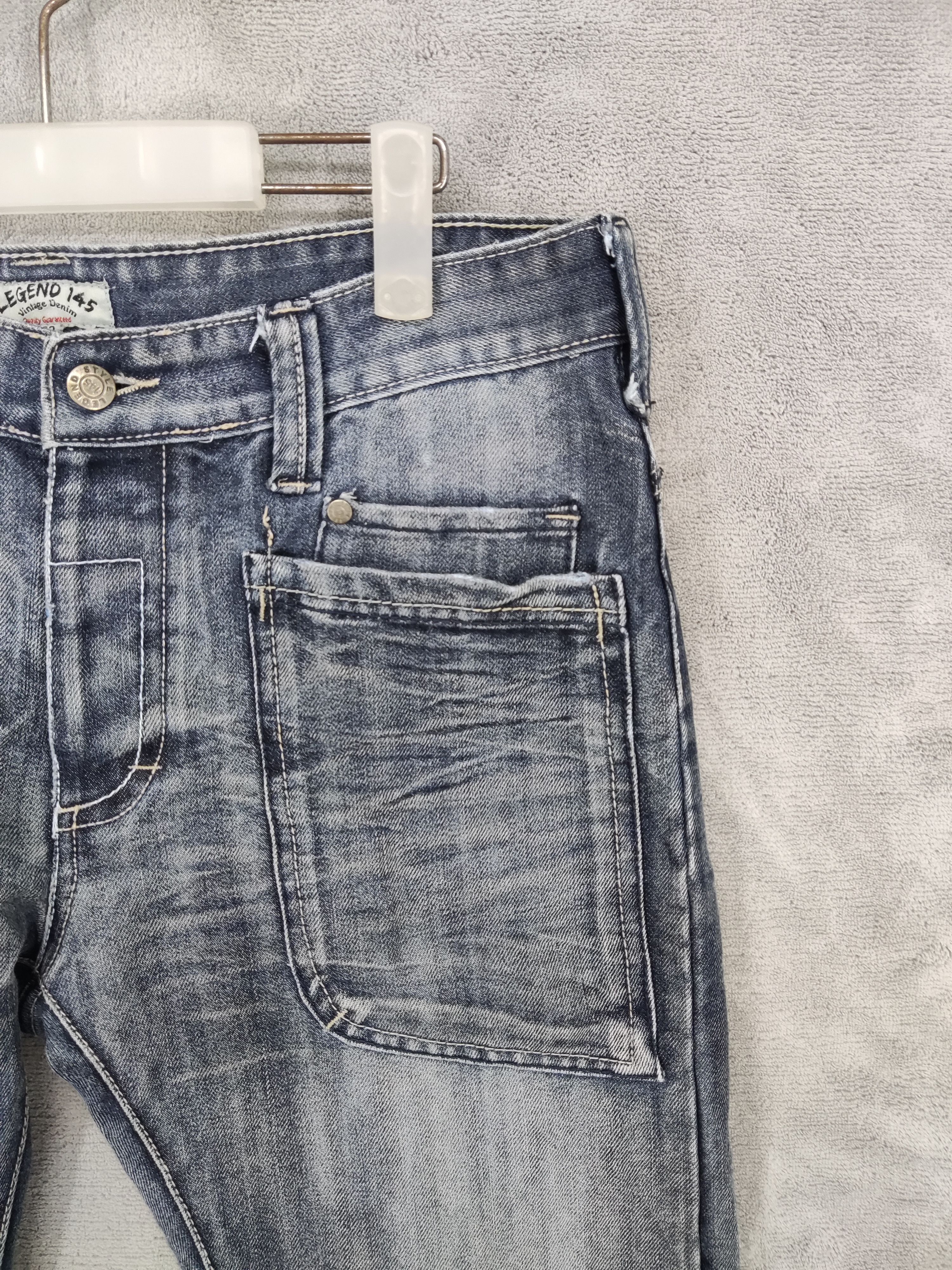 Japanese Brand Legend 145 Distressed Denim Jeans Size US 32 / EU 48 - 5 Thumbnail