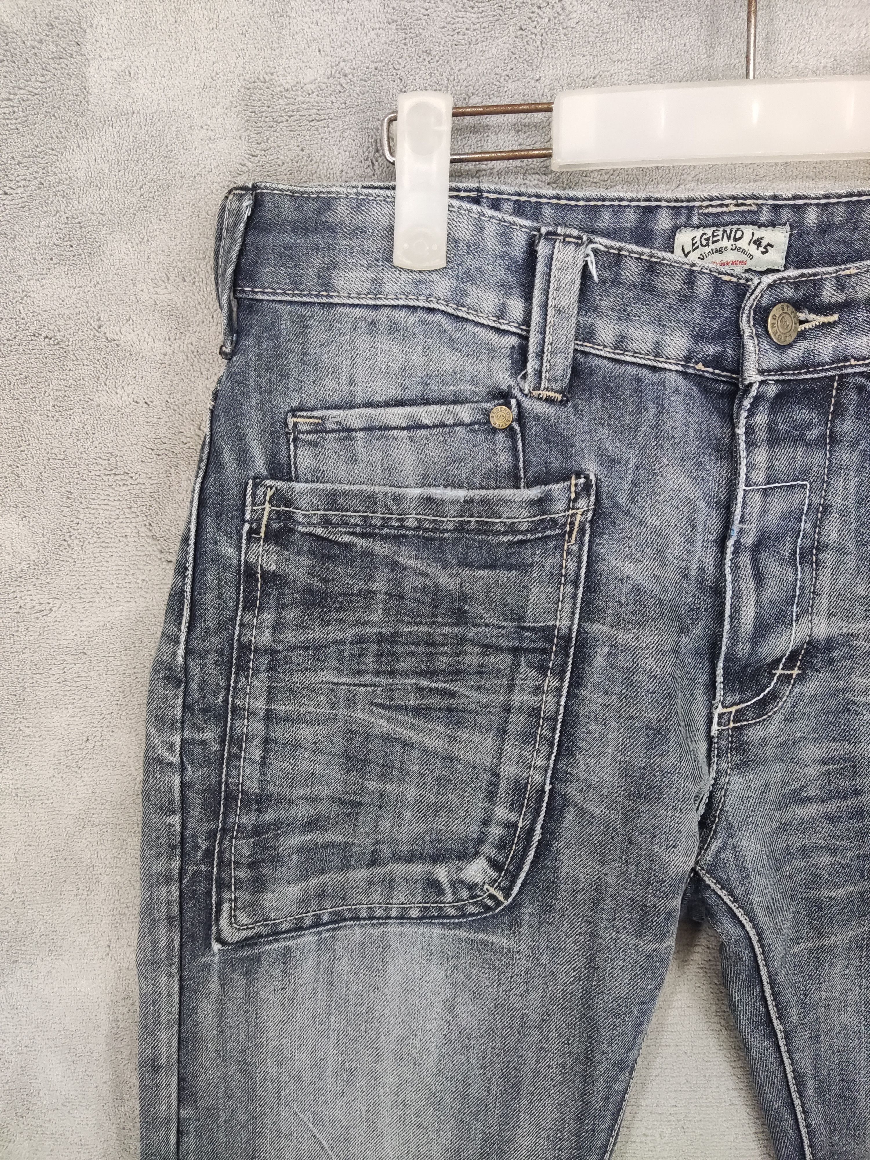 Japanese Brand Legend 145 Distressed Denim Jeans Size US 32 / EU 48 - 4 Thumbnail