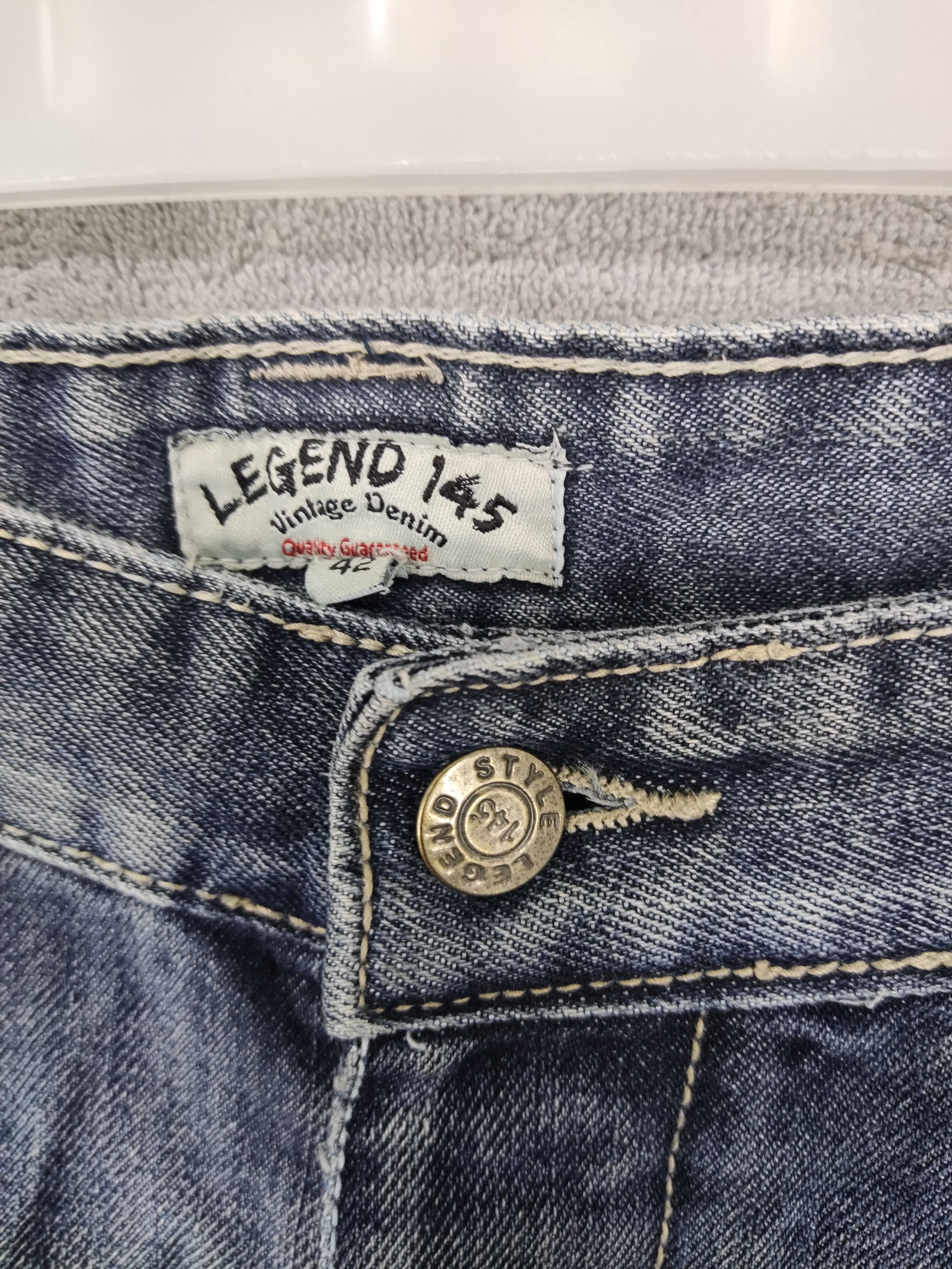 Japanese Brand Legend 145 Distressed Denim Jeans Size US 32 / EU 48 - 7 Thumbnail