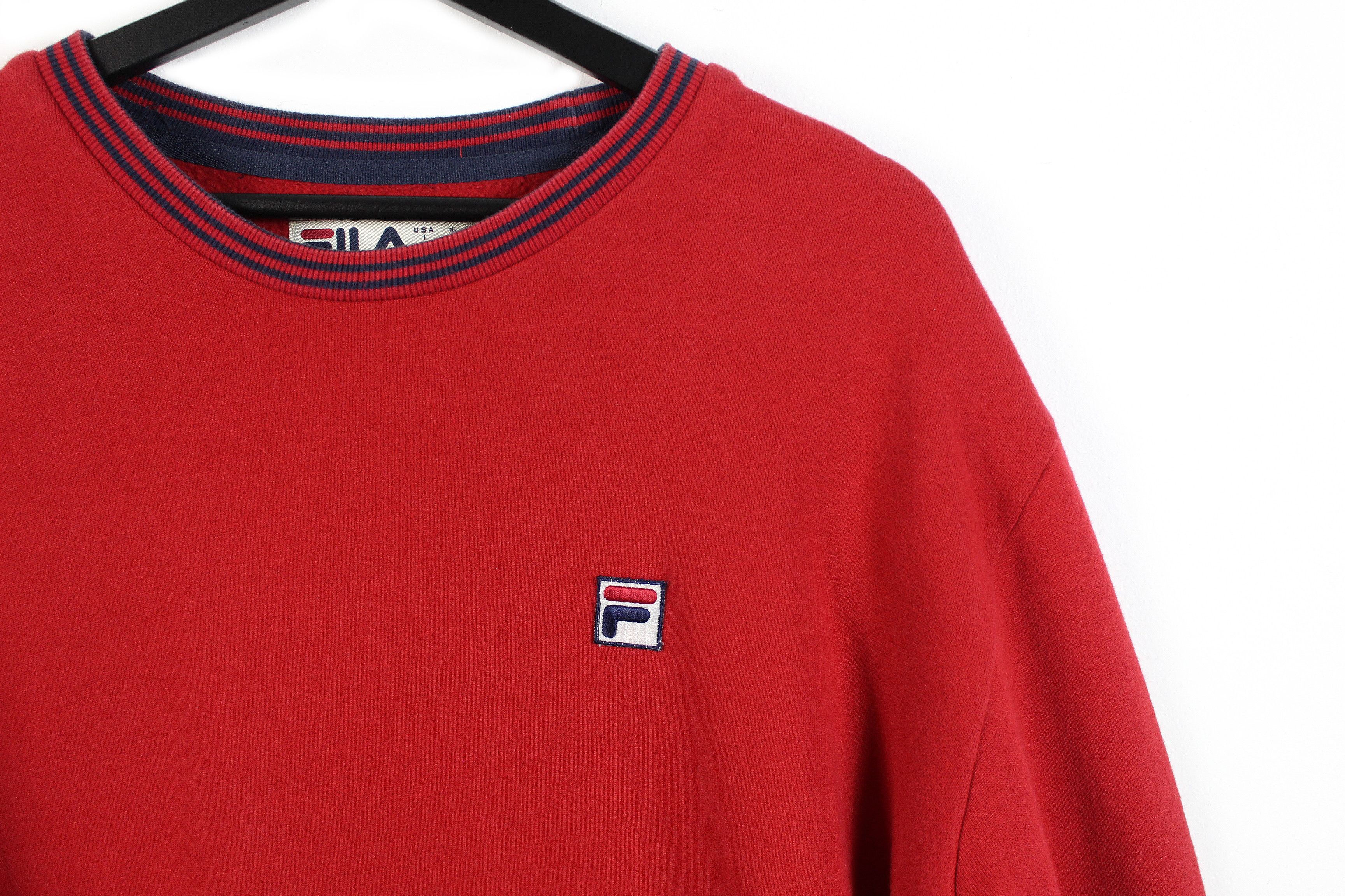 Fila Y2k 90s vintage FILA sweatshirt crewneck Bjorn Borg red XL Size US XL / EU 56 / 4 - 2 Thumbnail