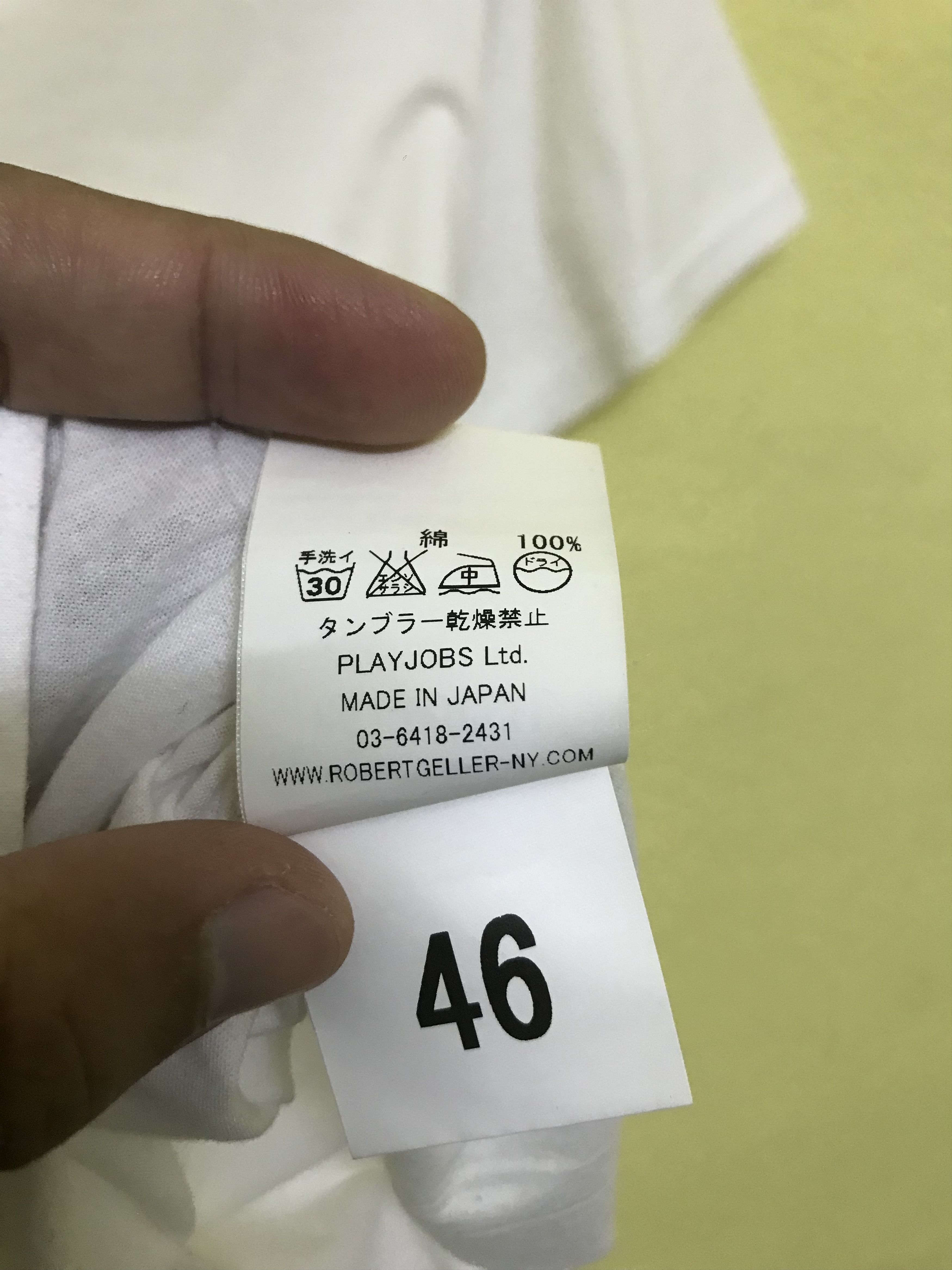Japanese Brand ROBERT GELLER POCKET TEES Size US S / EU 44-46 / 1 - 7 Thumbnail
