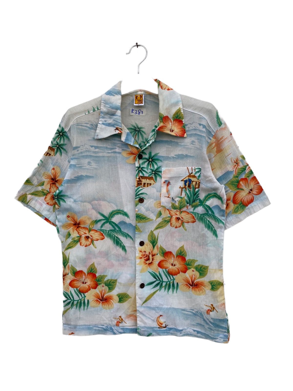 Hang Ten Vintage Hang Ten Gold Tag Hawaiian Shirt Size US M / EU 48-50 / 2 - 1 Thumbnail
