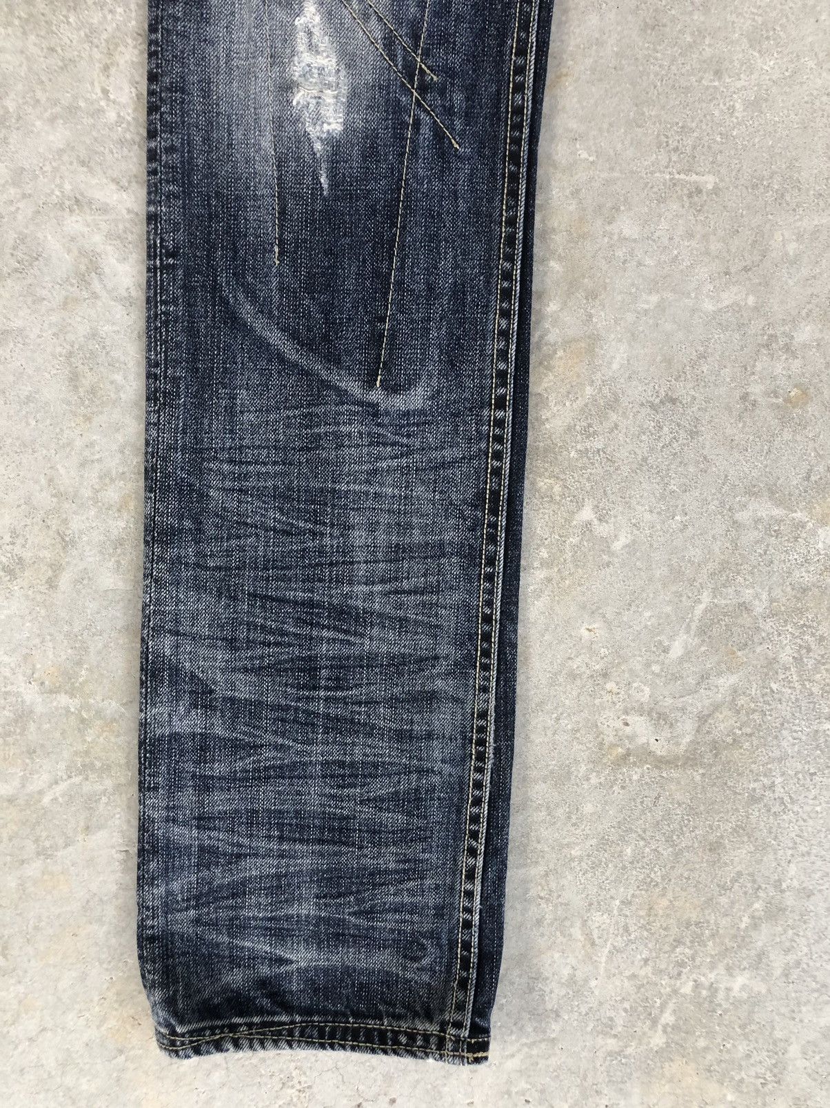 Michel Klein Japanese Michel Klein Patchwork Boro Style Distressed Jeans Size US 31 - 6 Thumbnail